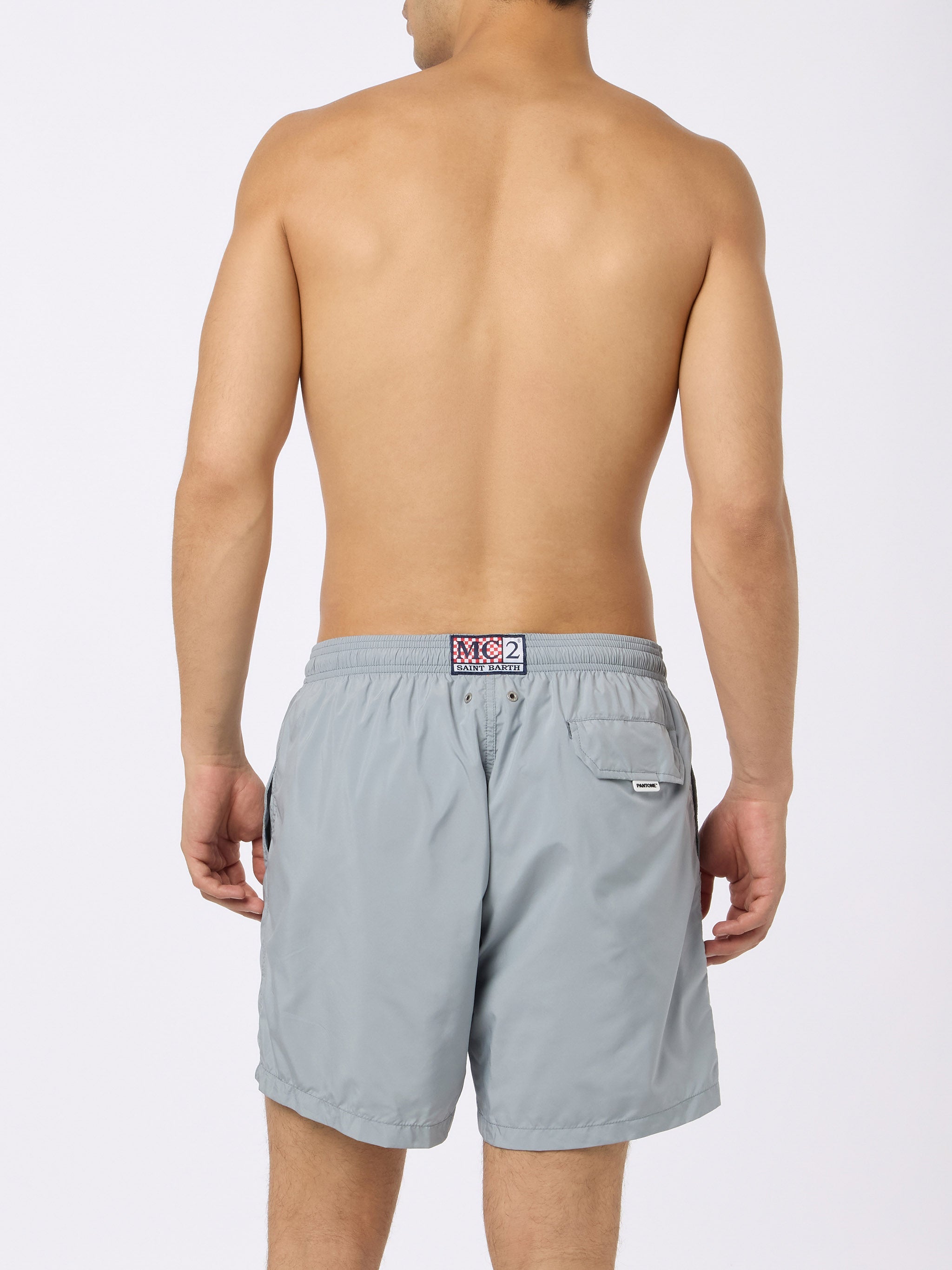 Man Lightweight Fabric Grey Swim Shorts Lighting Pantone | Pantone® Special Edition Swimshort