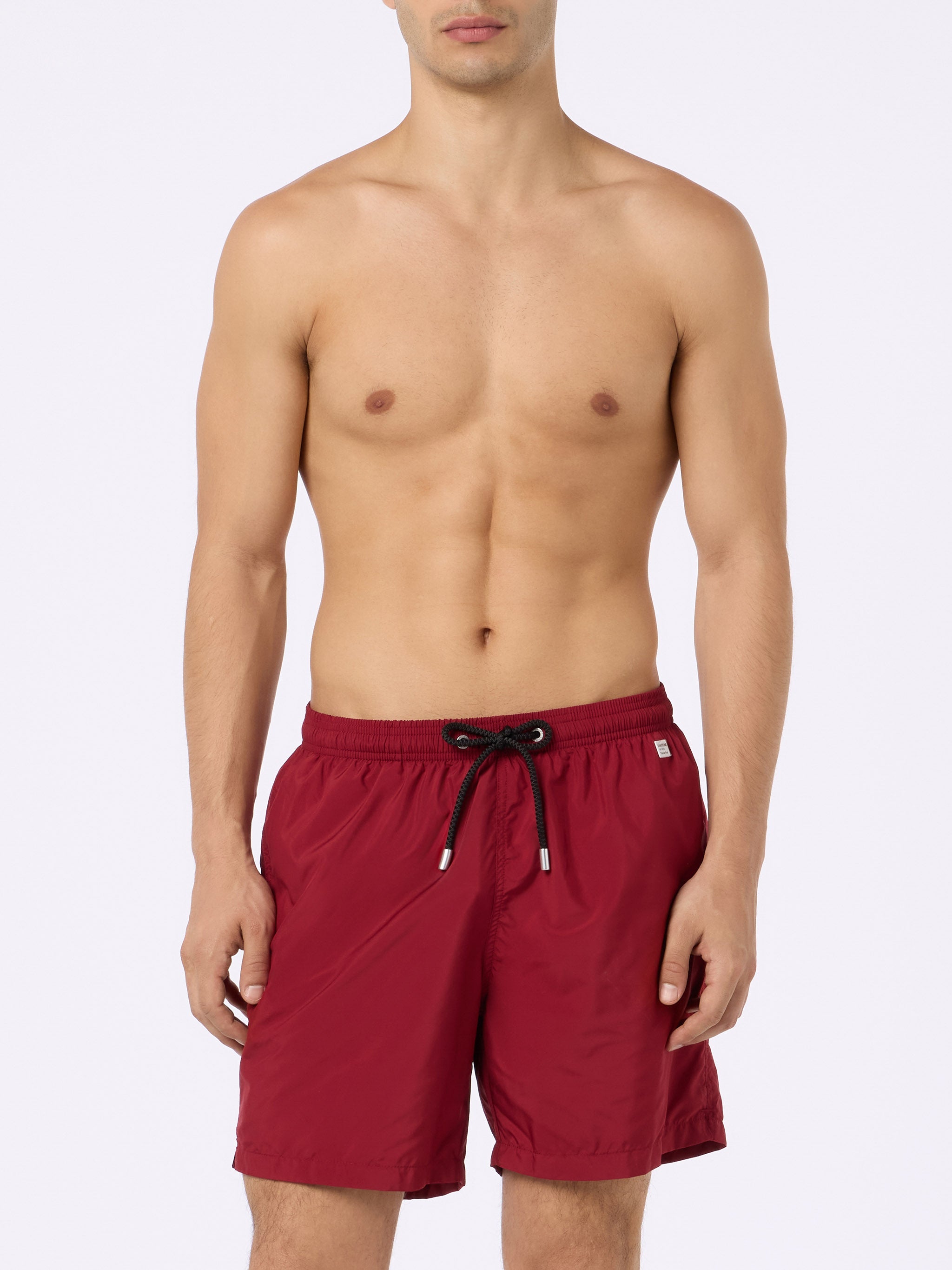Man Lightweight Fabric Burgundy Swim Shorts Lighting Pantone | Pantone® Special Edition Red Swimshort