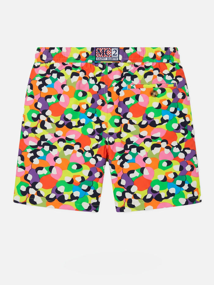 Blue Lighting Swim Shorts With Lodola Print | Special Edition Swimshort