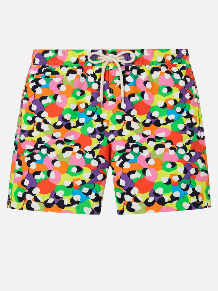 Blue Lighting Swim Shorts With Lodola Print | Special Edition Swimshort