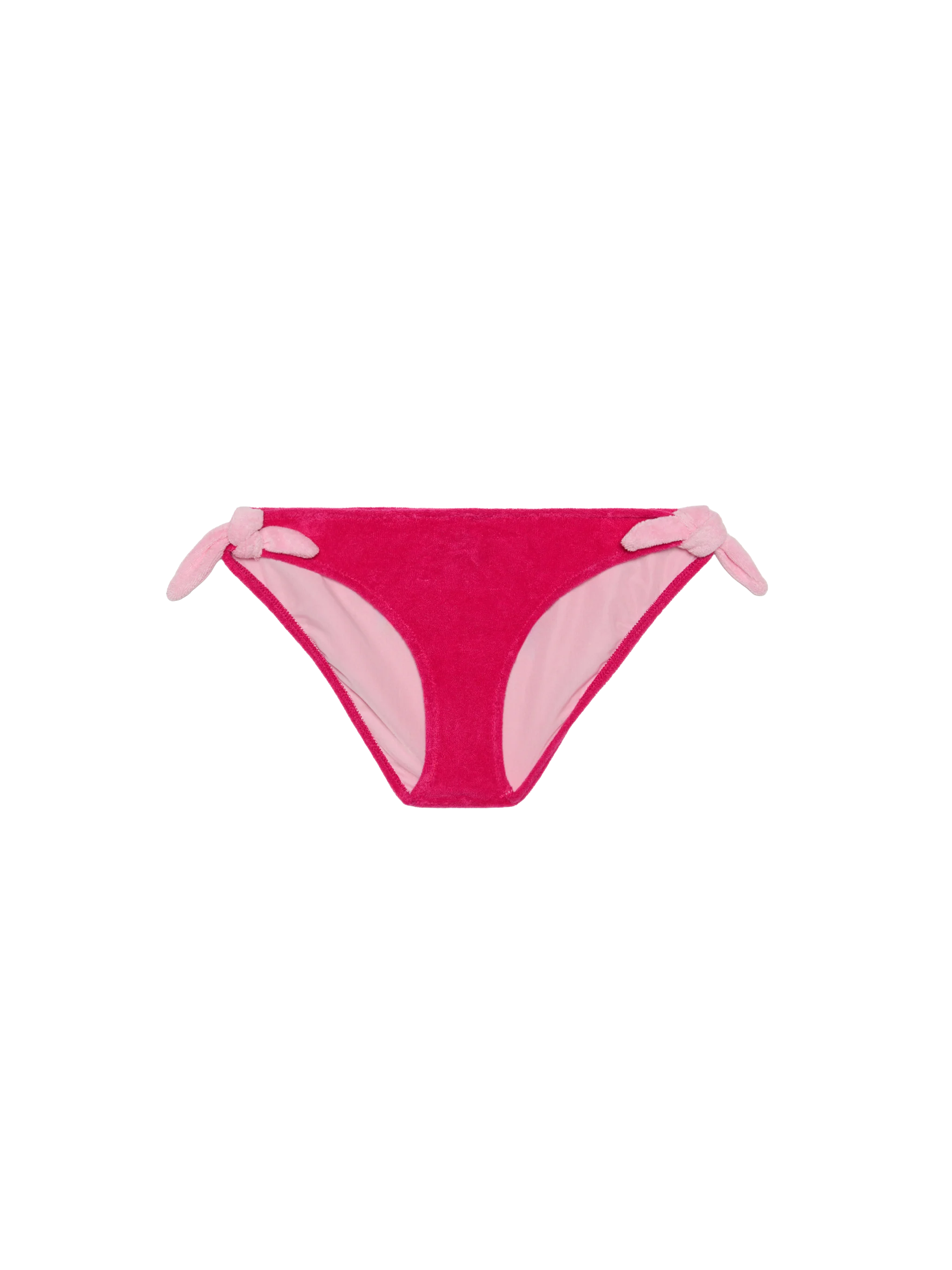 Girl Fucsia Swim Briefs With Embroidery Pink Bottom