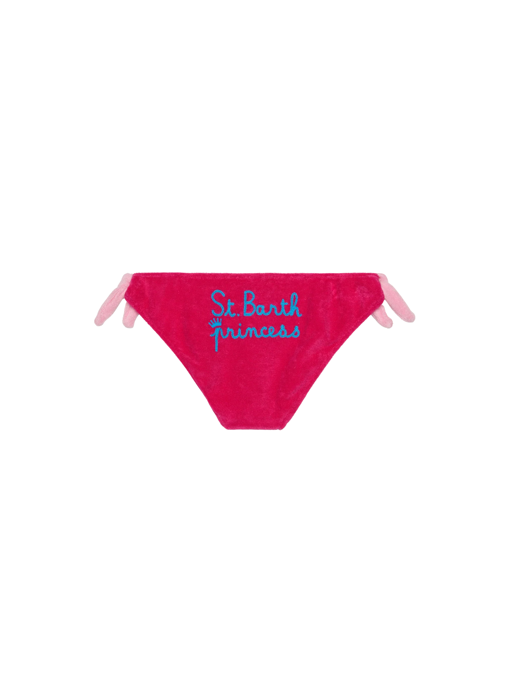 Girl Fucsia Swim Briefs With Embroidery Pink Bottom