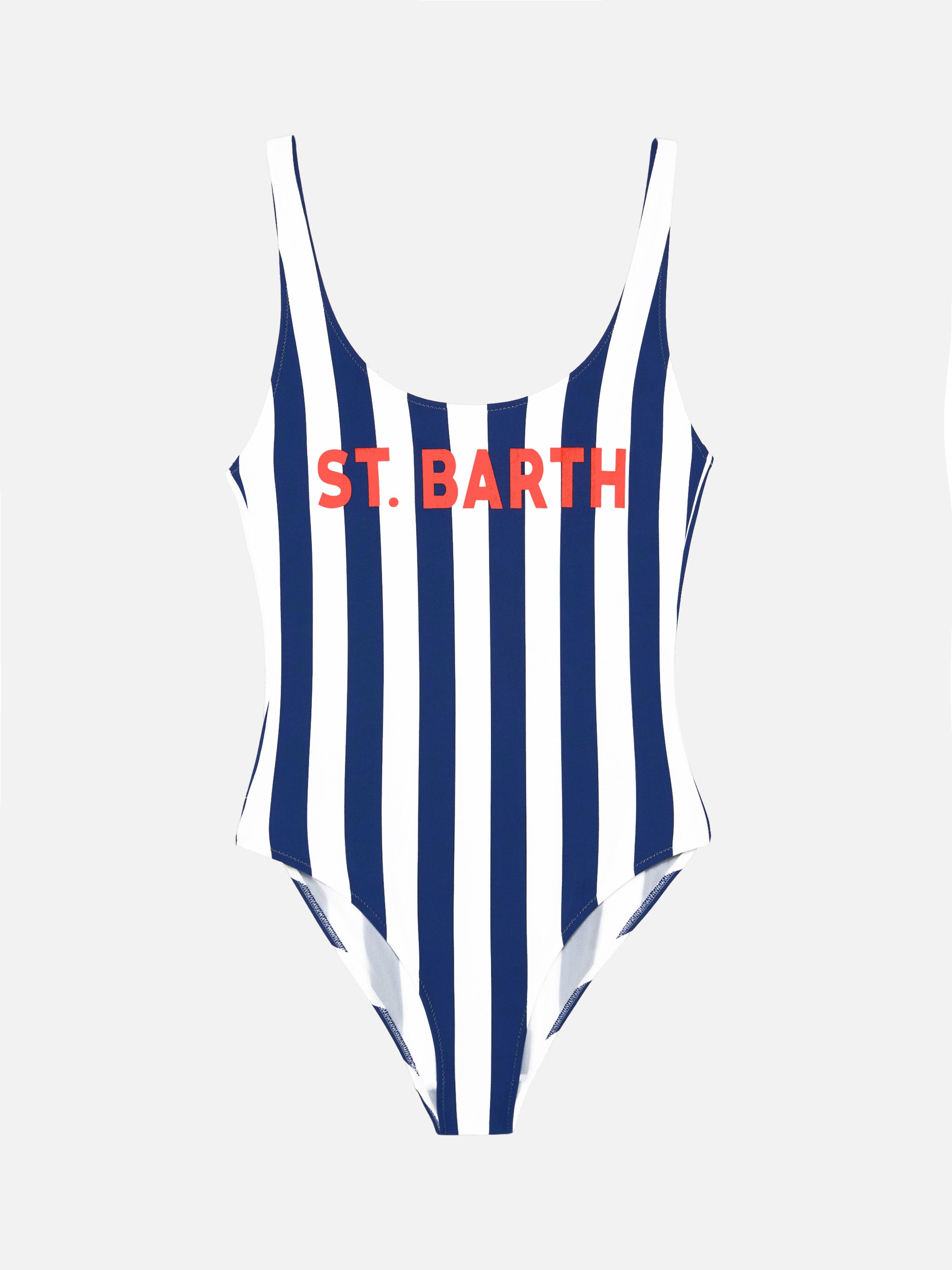 Lora Scoopback One-Piece Swimsuit With Striped Print One Piece