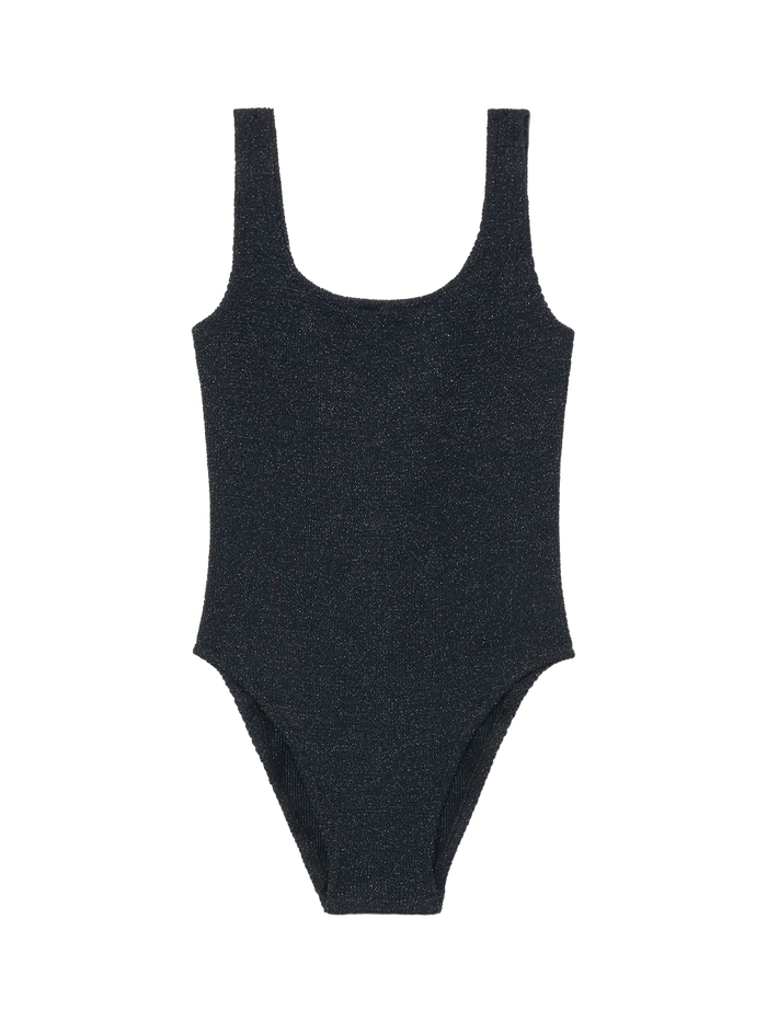 Lora Crinkle Lurex Black One-Piece Swimsuit One Piece