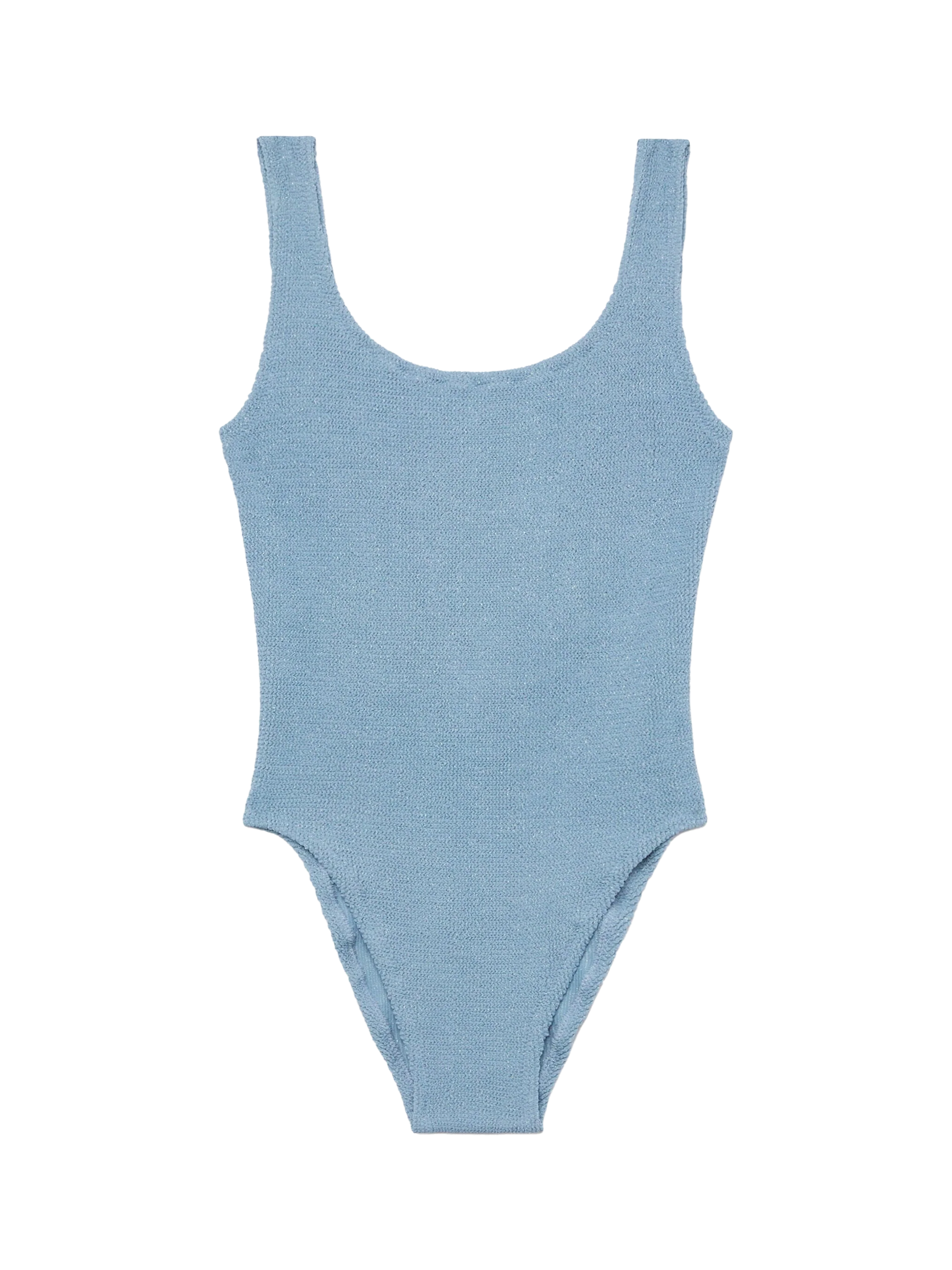 Lora Crinkle Lurex Avio Blue One-Piece Swimsuit Sky One Piece