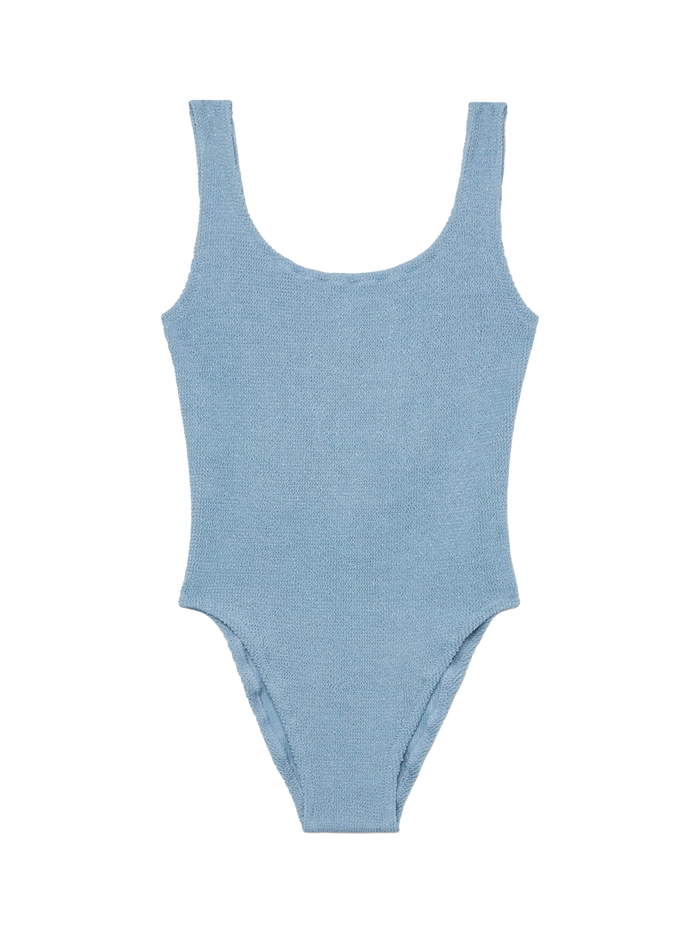 Lora Crinkle Lurex Avio Blue One-Piece Swimsuit Sky One Piece