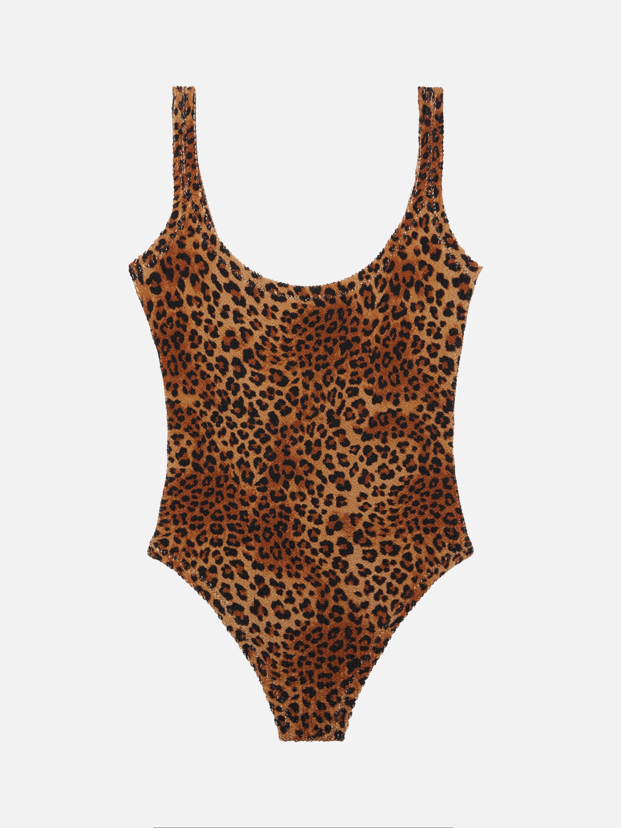 Lora Crinkle One-Piece Swimsuit With Animalier Print White One Piece