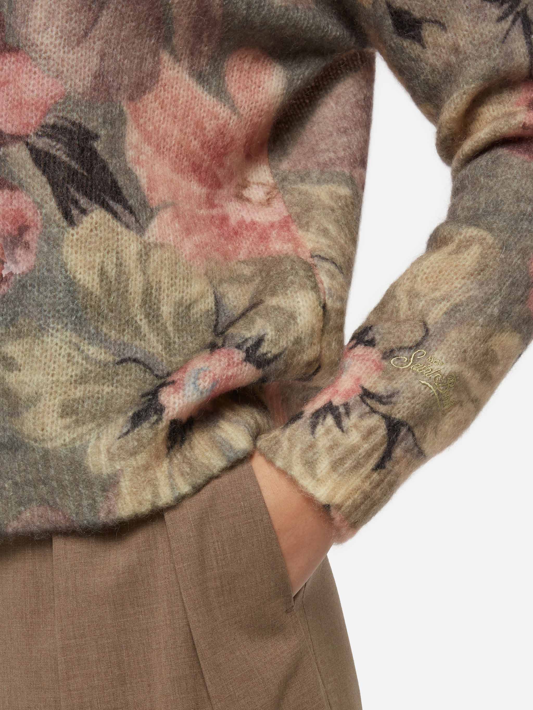 Floral Louise Mohair Sweater Green