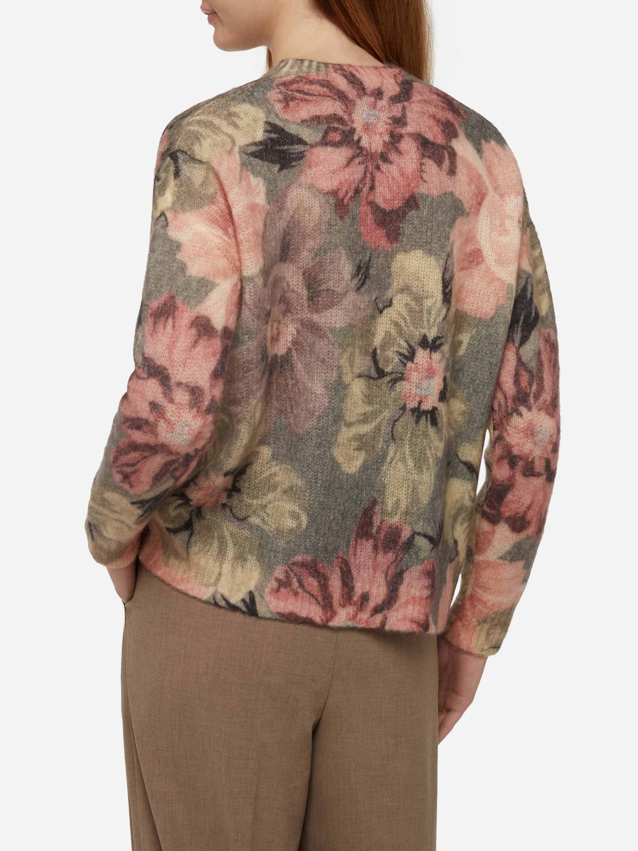 Floral Louise Mohair Sweater Green