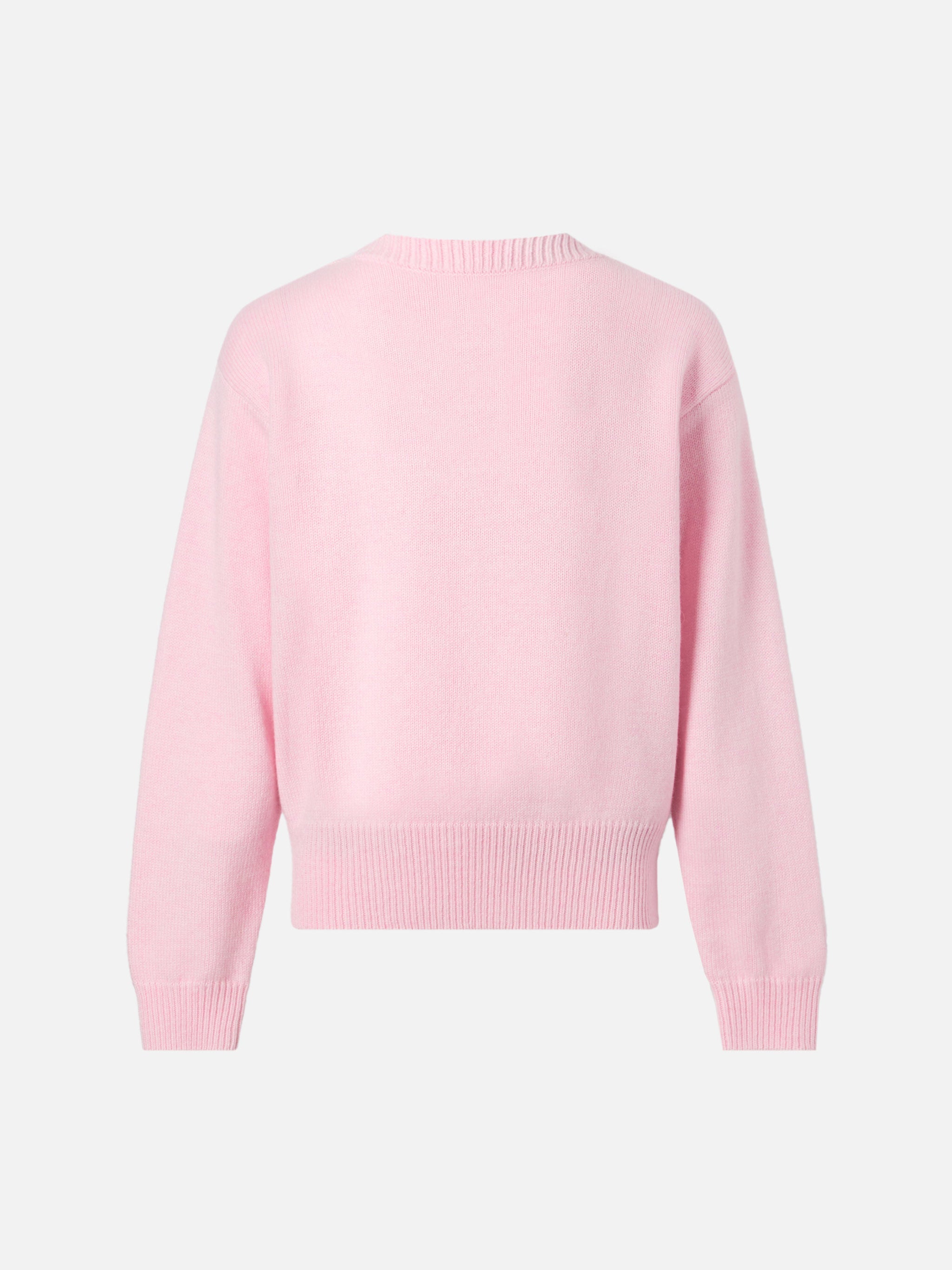 Sweater Louise Jr Cashmere Blend With St. Moritz Graphic Rhinestones | Top Of The World Pink