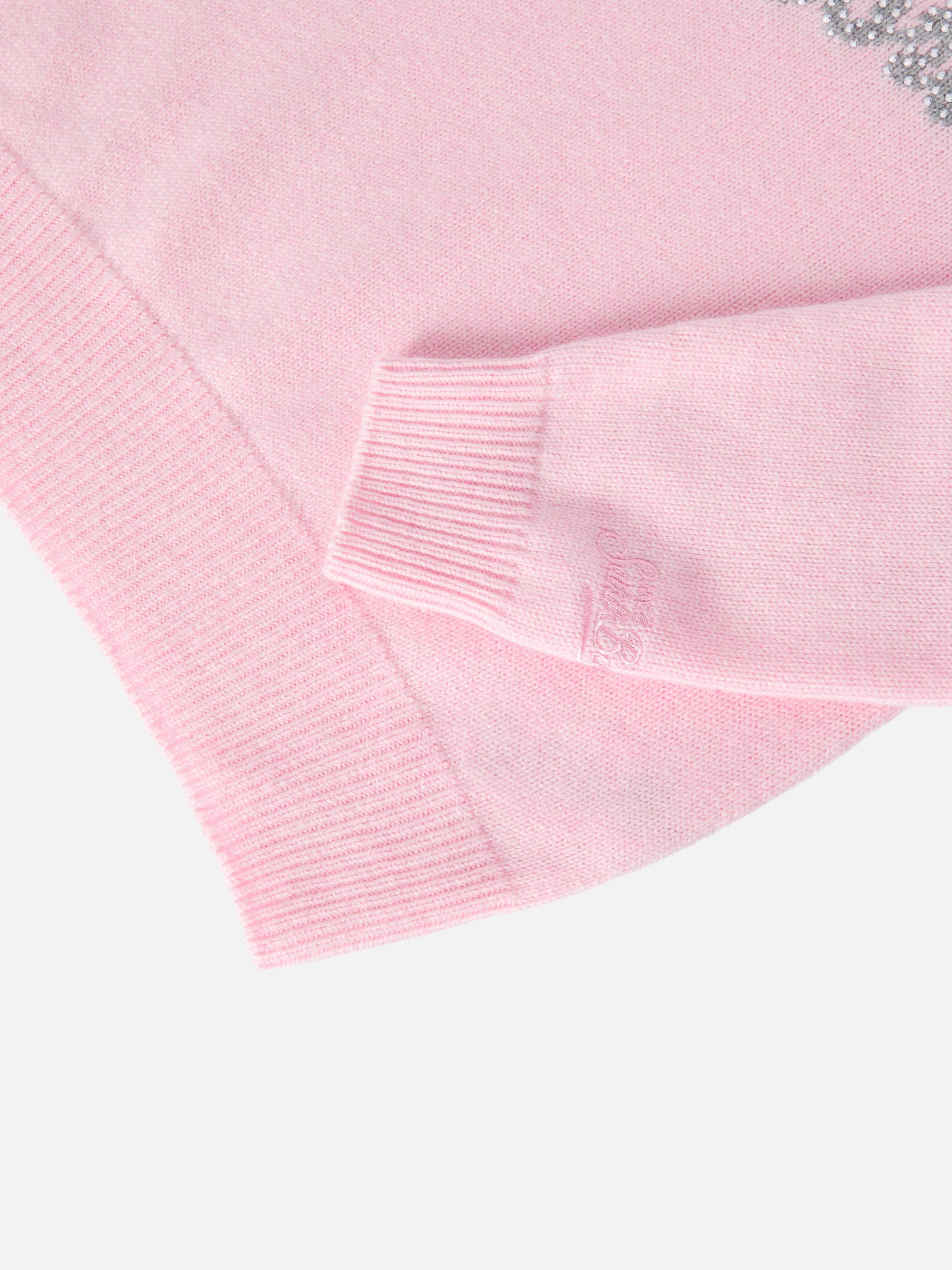 Sweater Louise Jr Cashmere Blend With St. Moritz Graphic Rhinestones | Top Of The World Pink