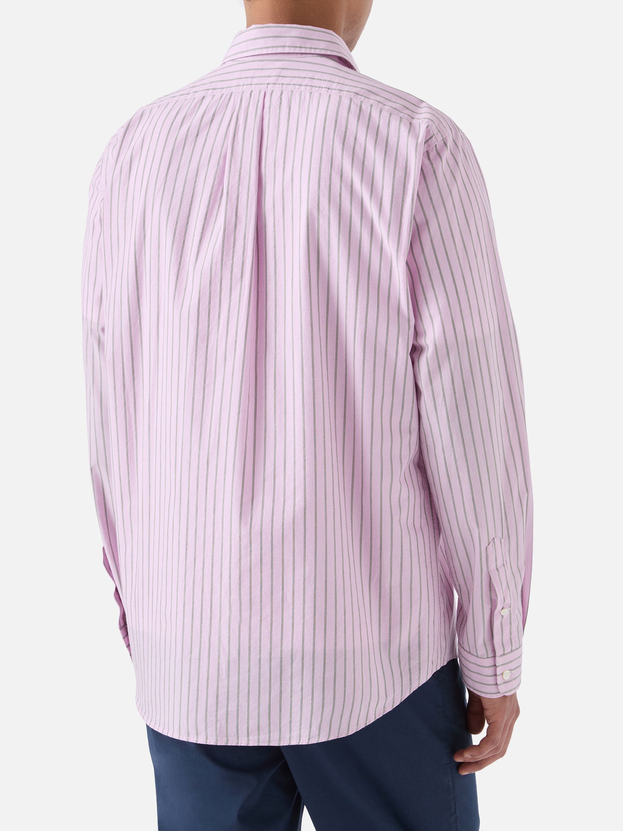 Pink Striped Levanzo Shirt Pure Cotton