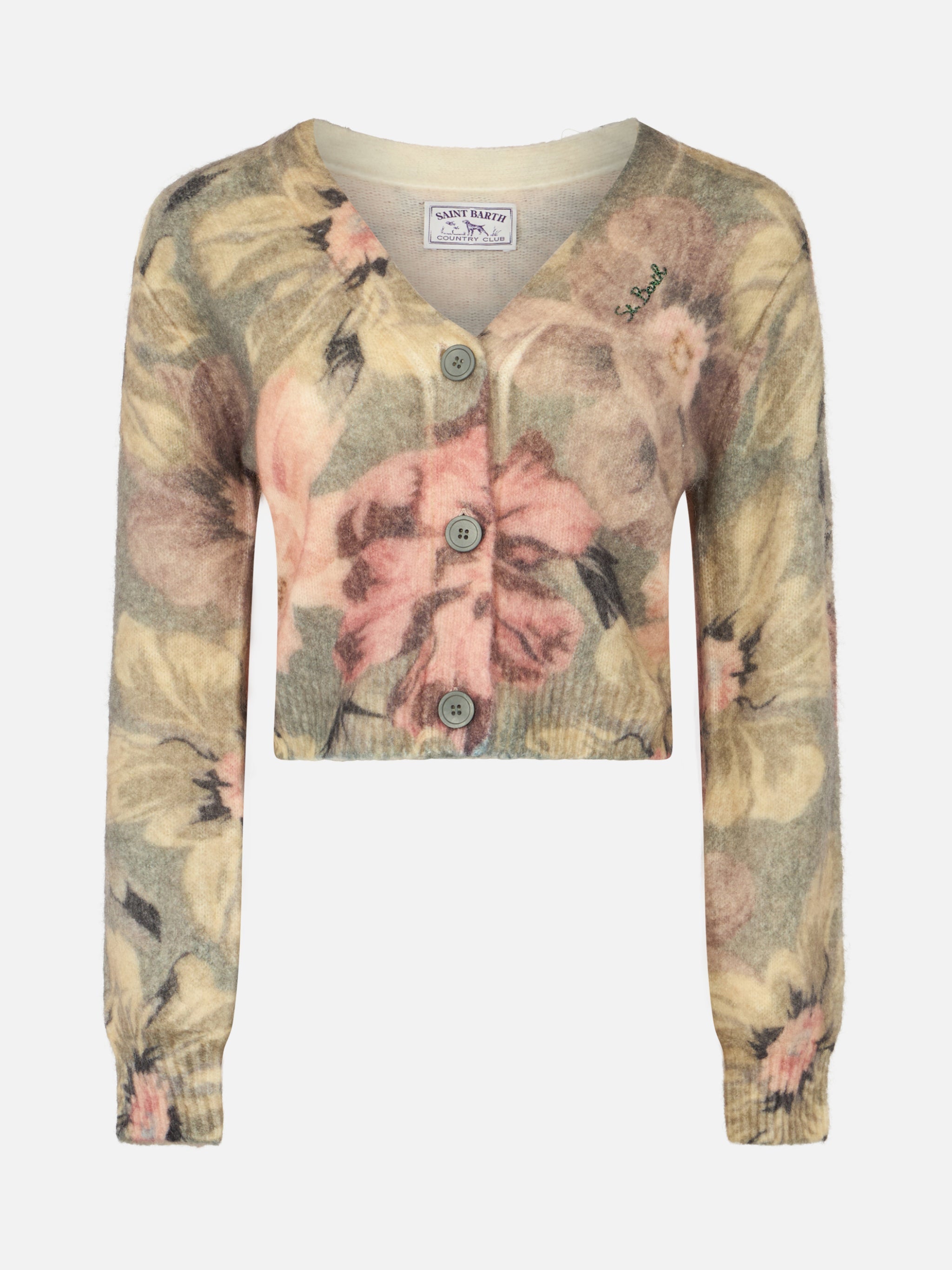 Lyza Floral Cardigan Green