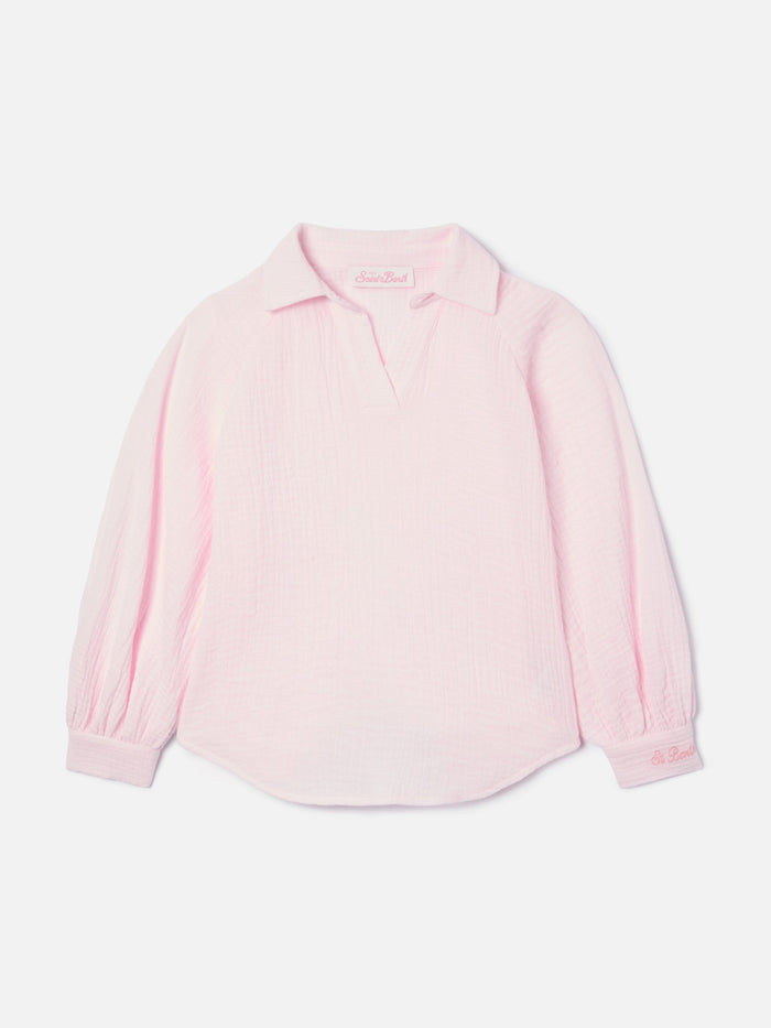 Maira Jr Shirt Pink Cotton Muslin