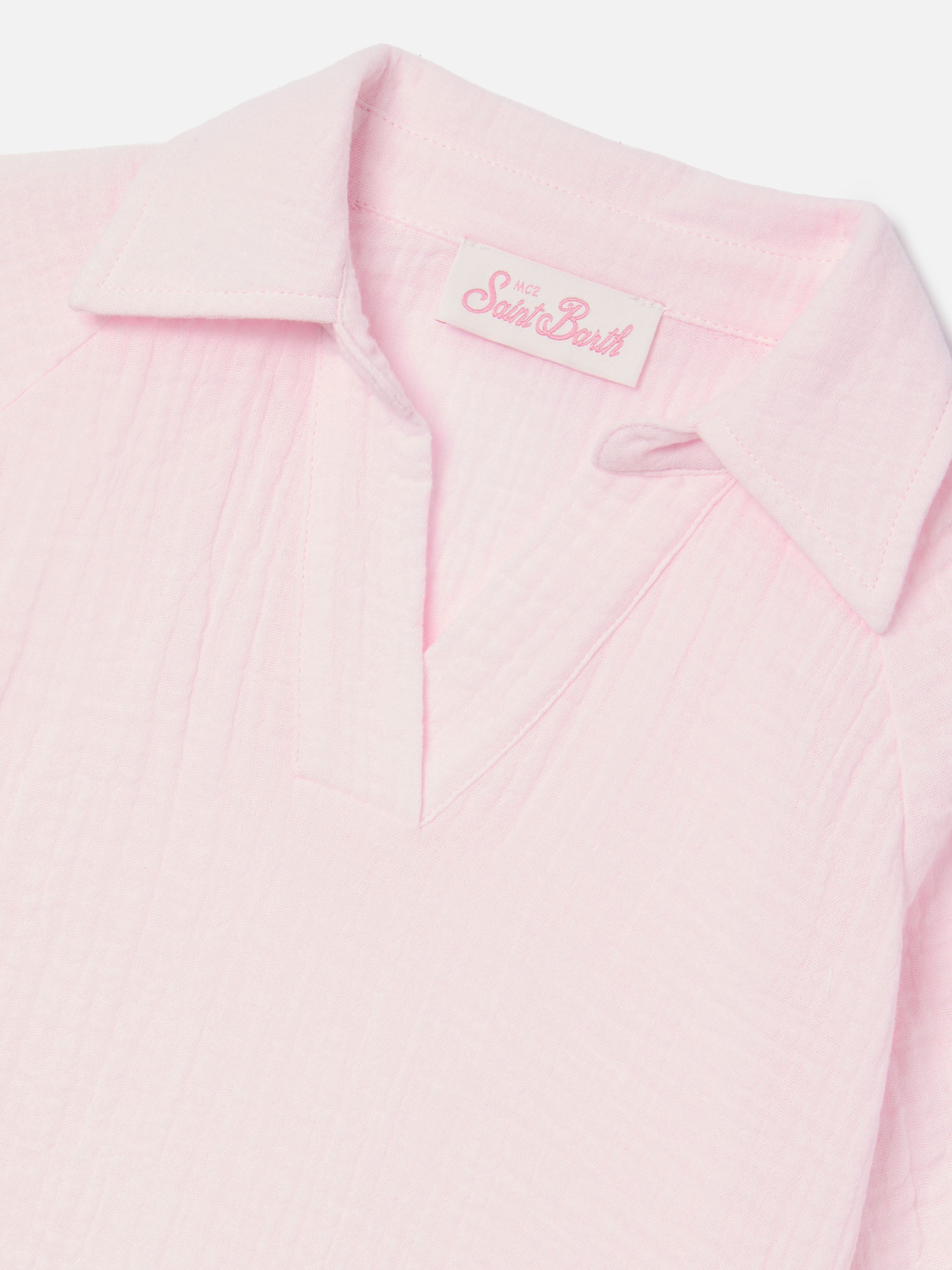 Maira Jr Shirt Pink Cotton Muslin