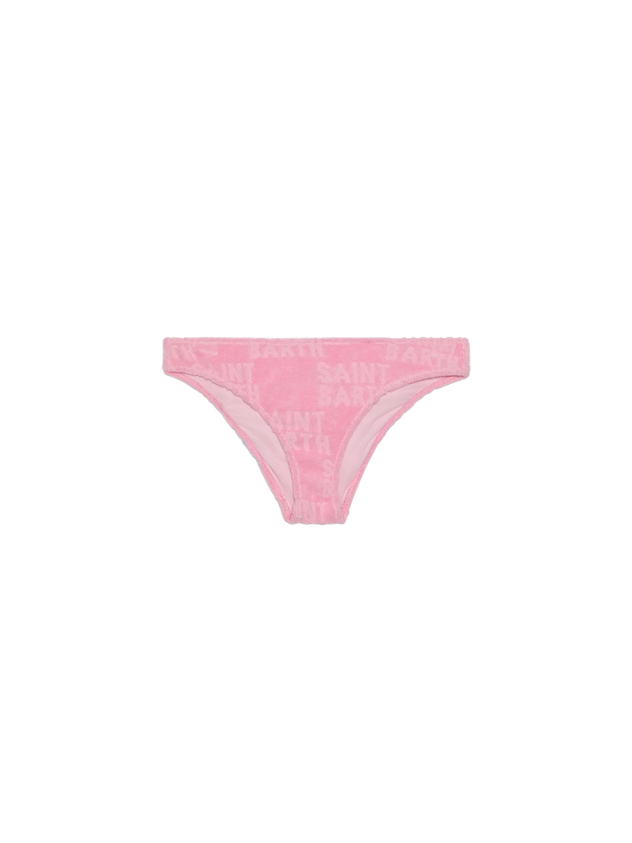 Girl Pink Terry Swim Briefs Bottom