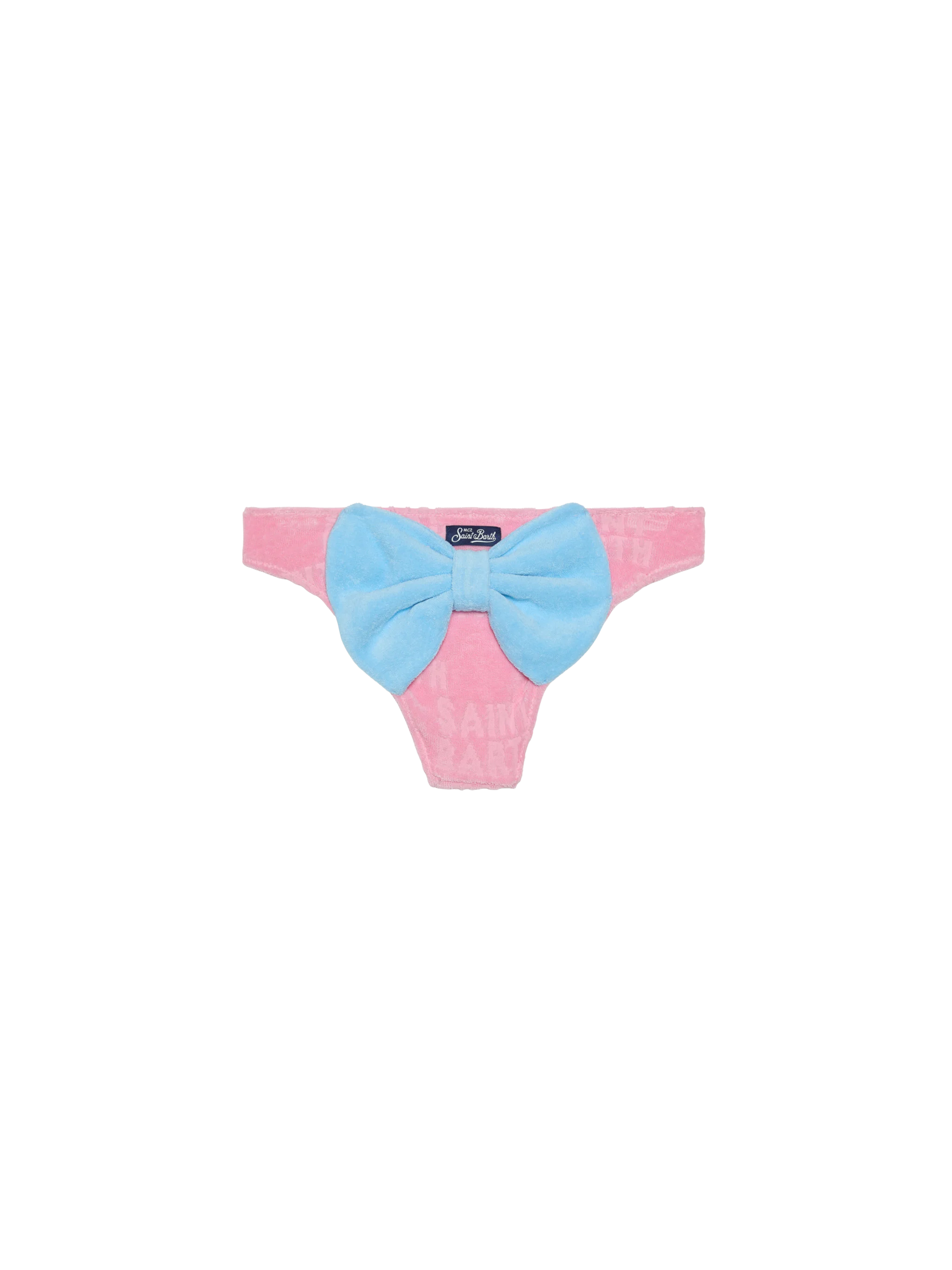Girl Pink Terry Swim Briefs Bottom