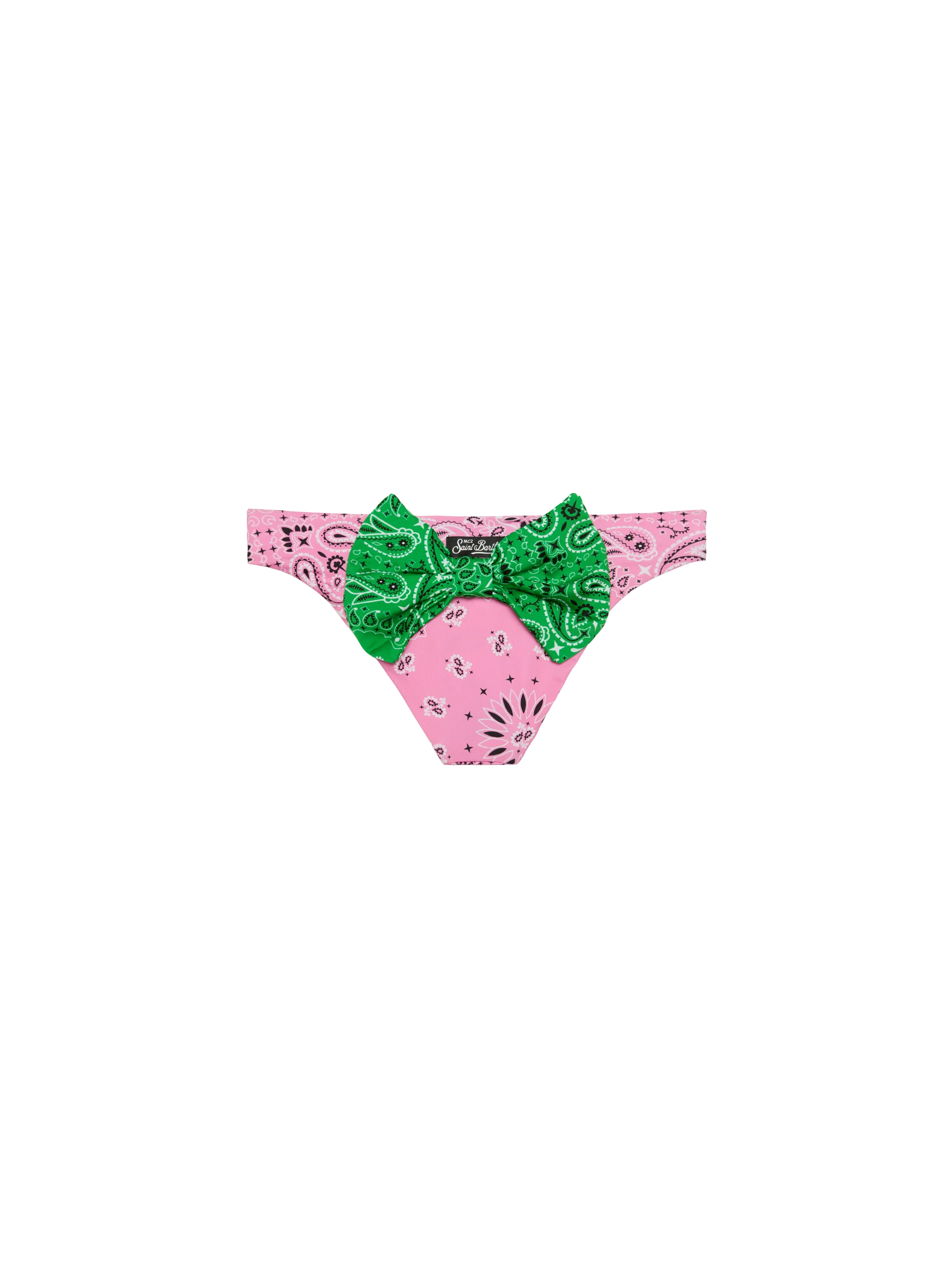 Swim Briefs Madame With Bandana Print Pink Bottom