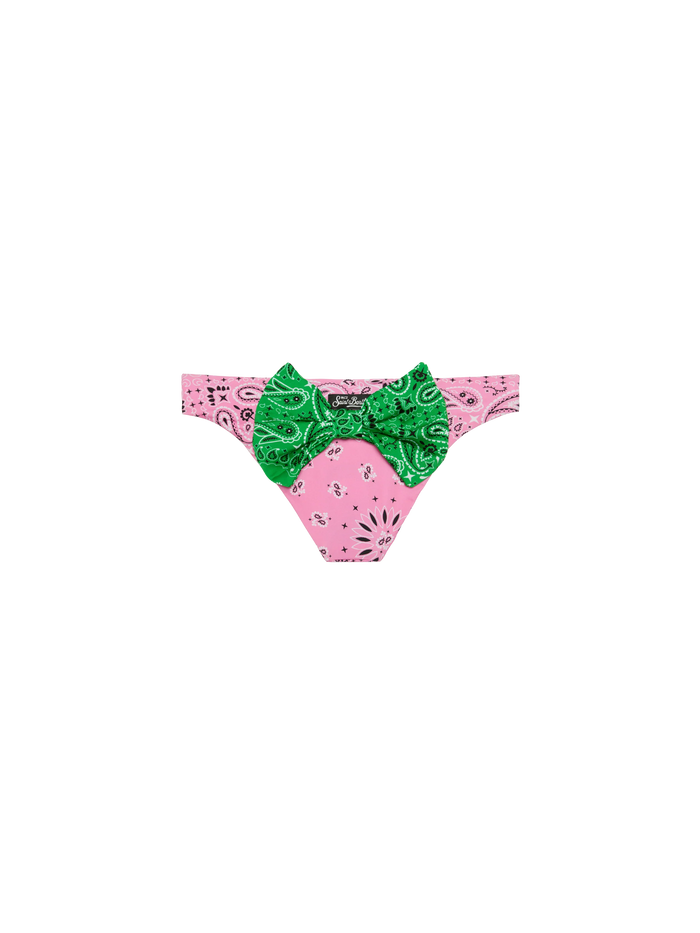 Swim Briefs Madame With Bandana Print Pink Bottom