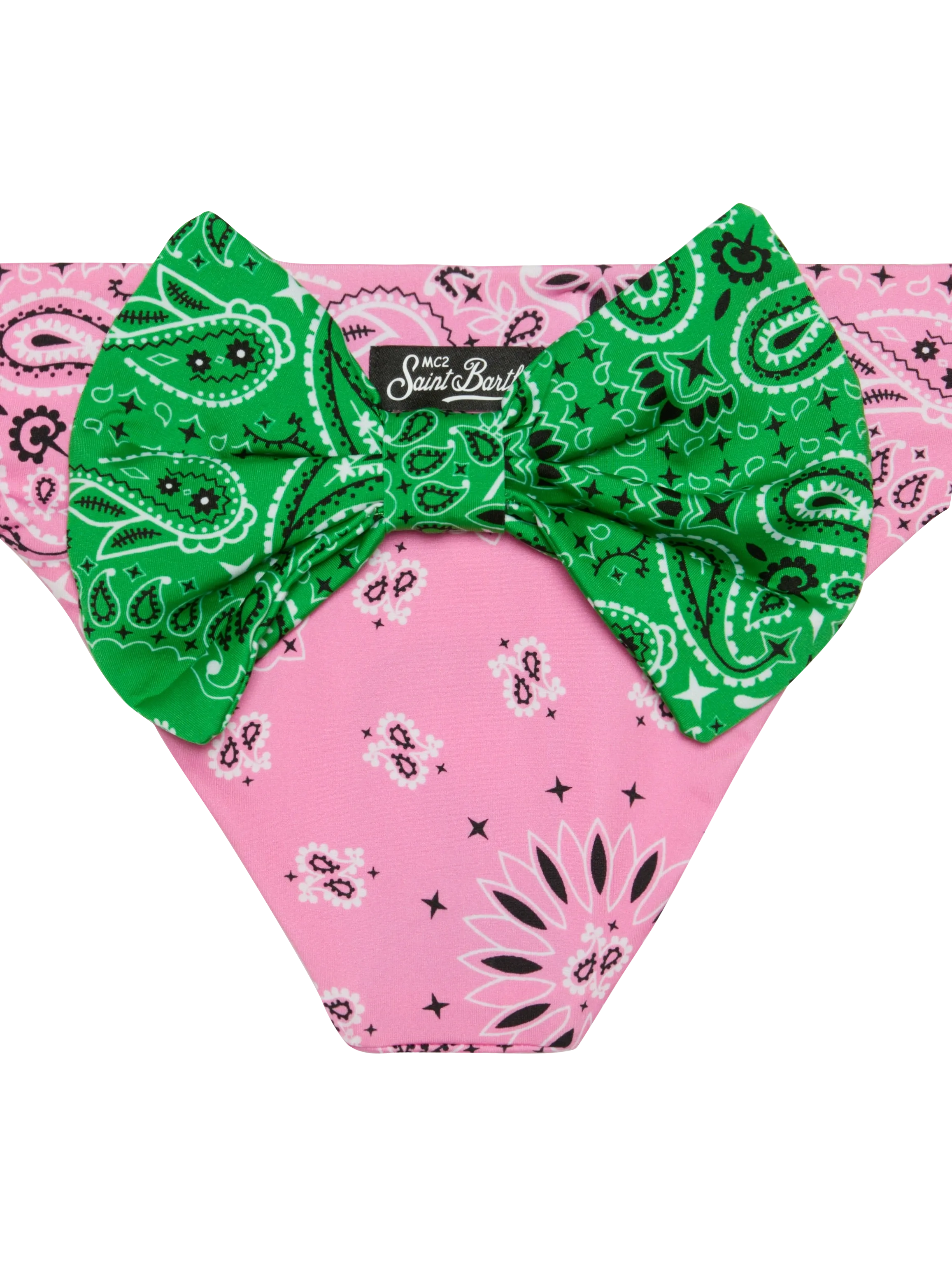 Swim Briefs Madame With Bandana Print Pink Bottom