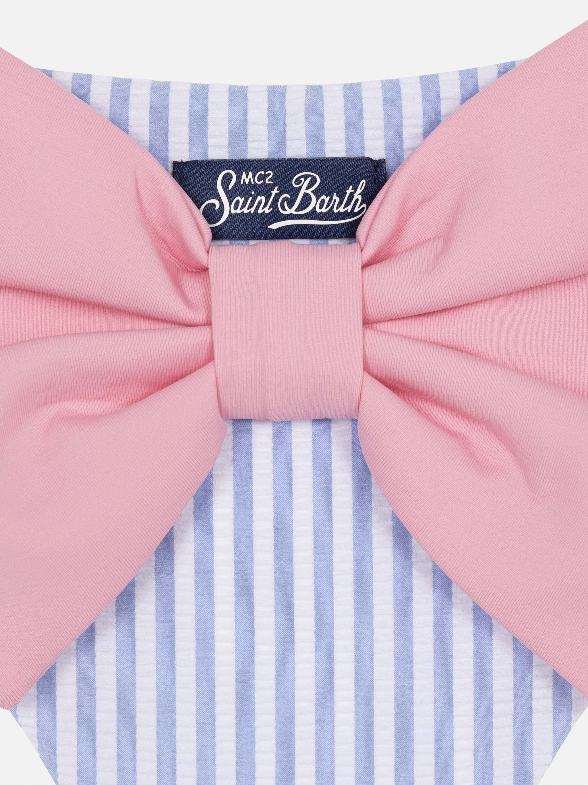 Madame Seerucker Swim Briefs With Bow Sky Bottom