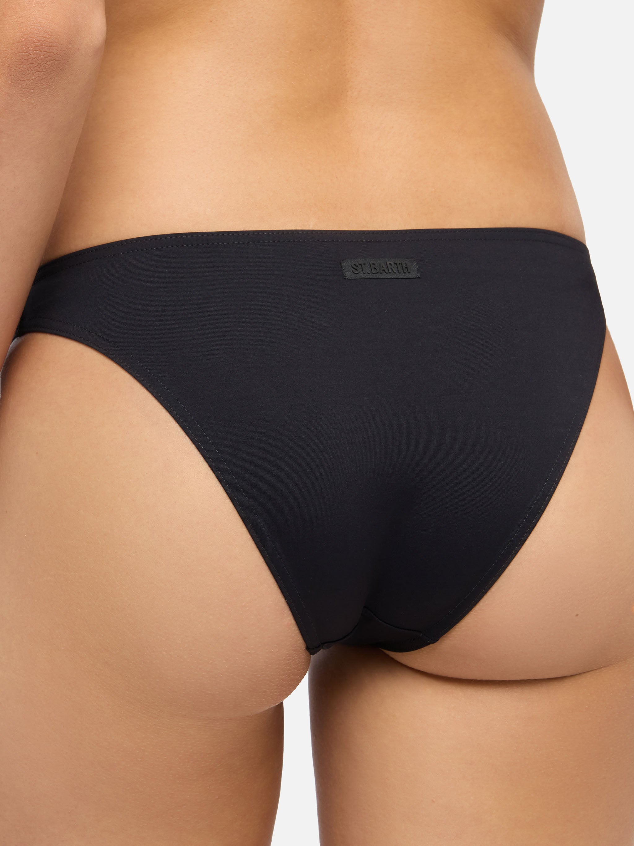 Maia High-Waist Black Swim Briefs Bottom