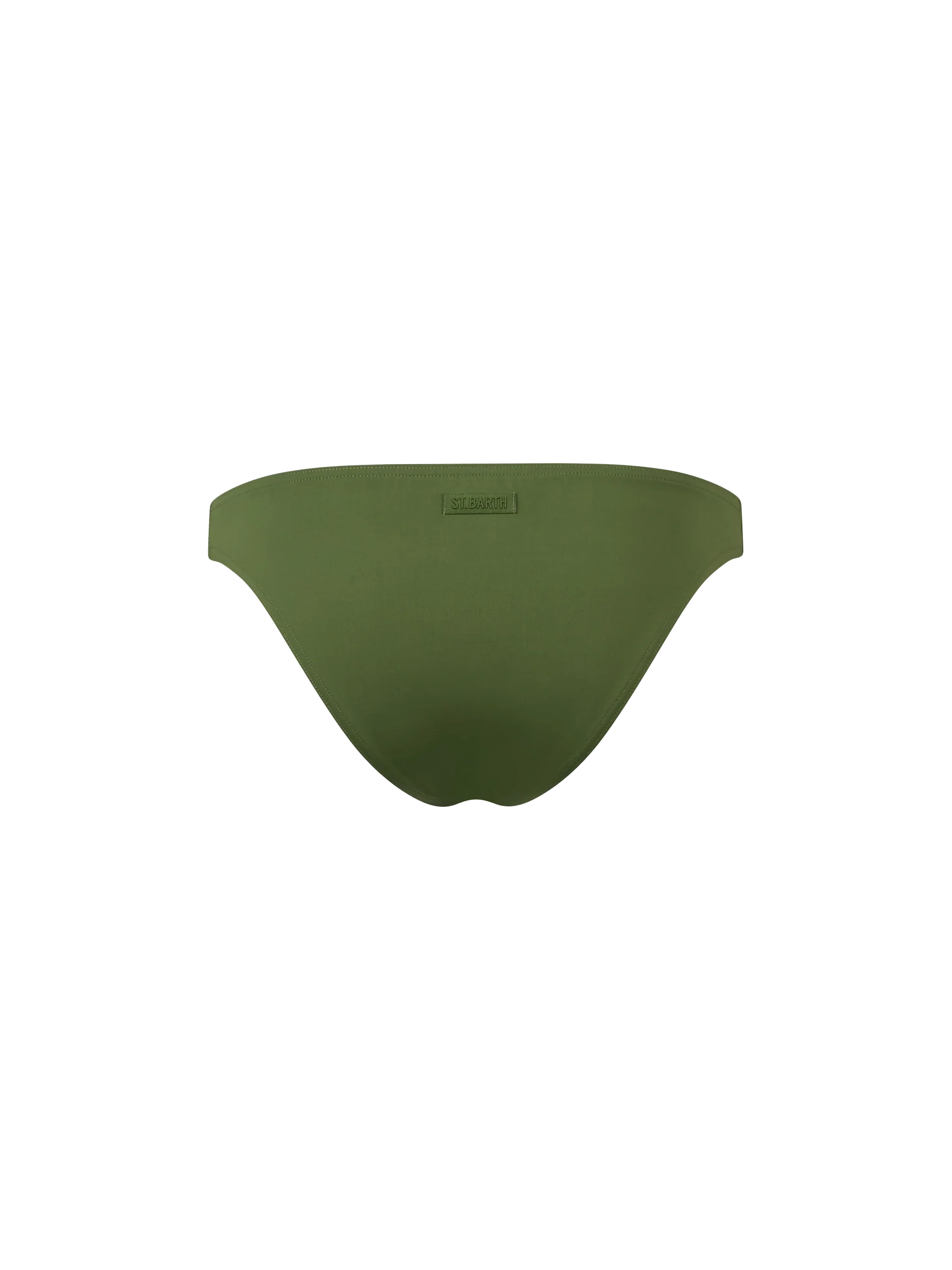 Maia Military Green High-Waist Swim Briefs Bottom