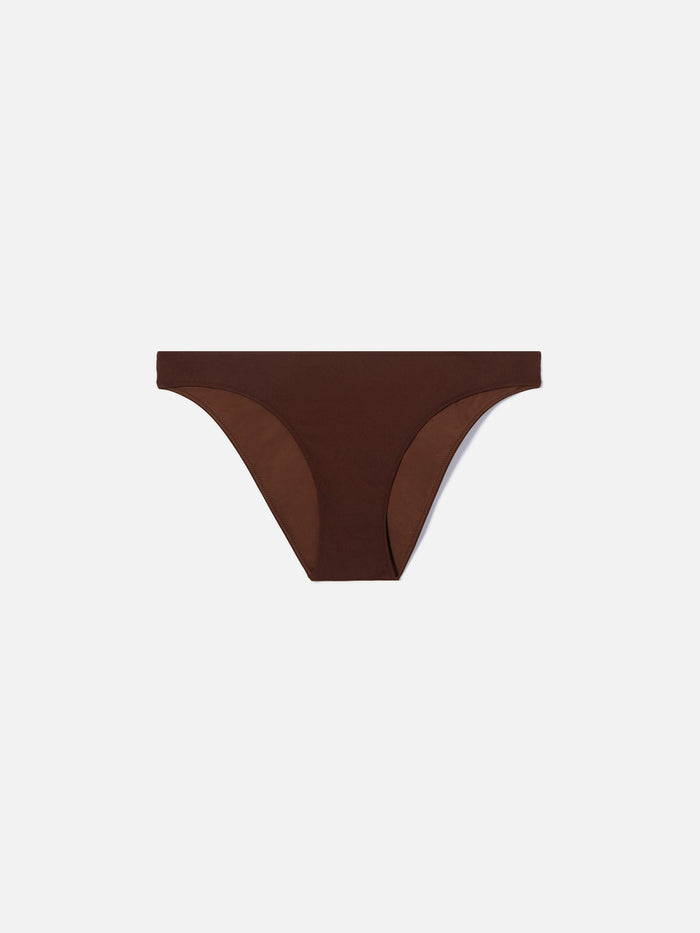Classic Maia Bikini Bottoms Brown Stretch Fabric Bottom
