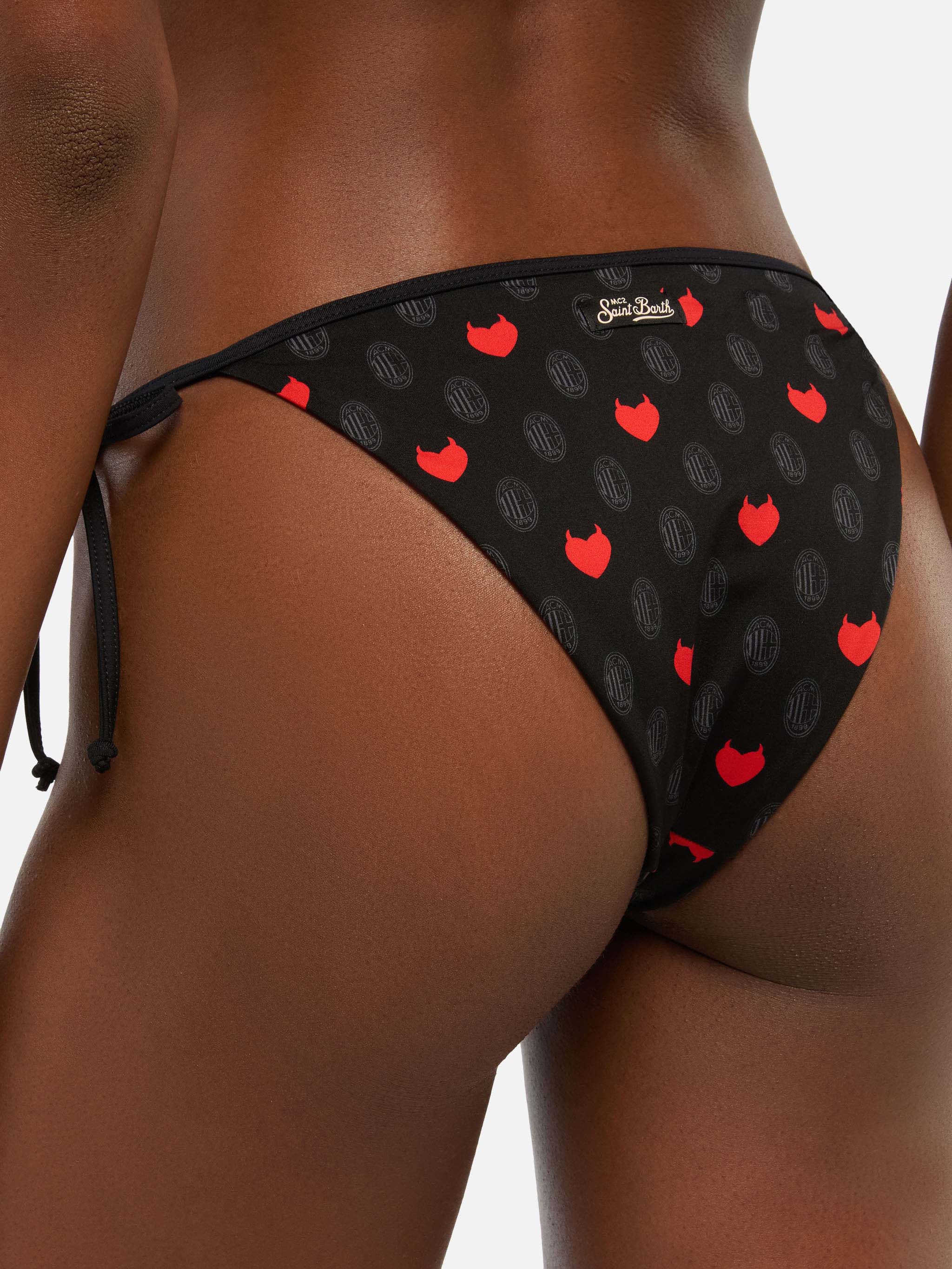 Maleah Triangle Bikini With Milan Print | Ac Special Edition Black