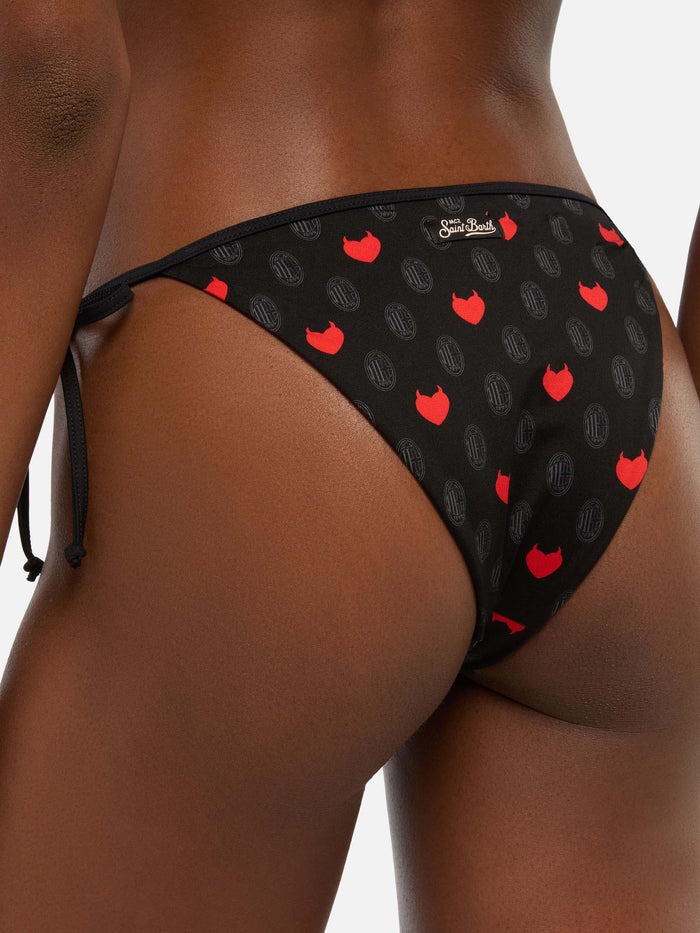 Maleah Triangle Bikini With Milan Print | Ac Special Edition Black
