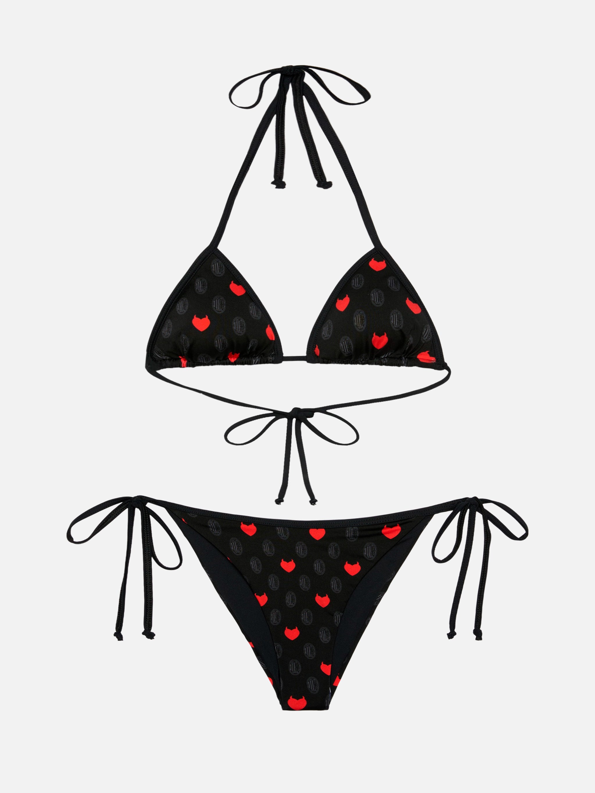Maleah Triangle Bikini With Milan Print | Ac Special Edition Black