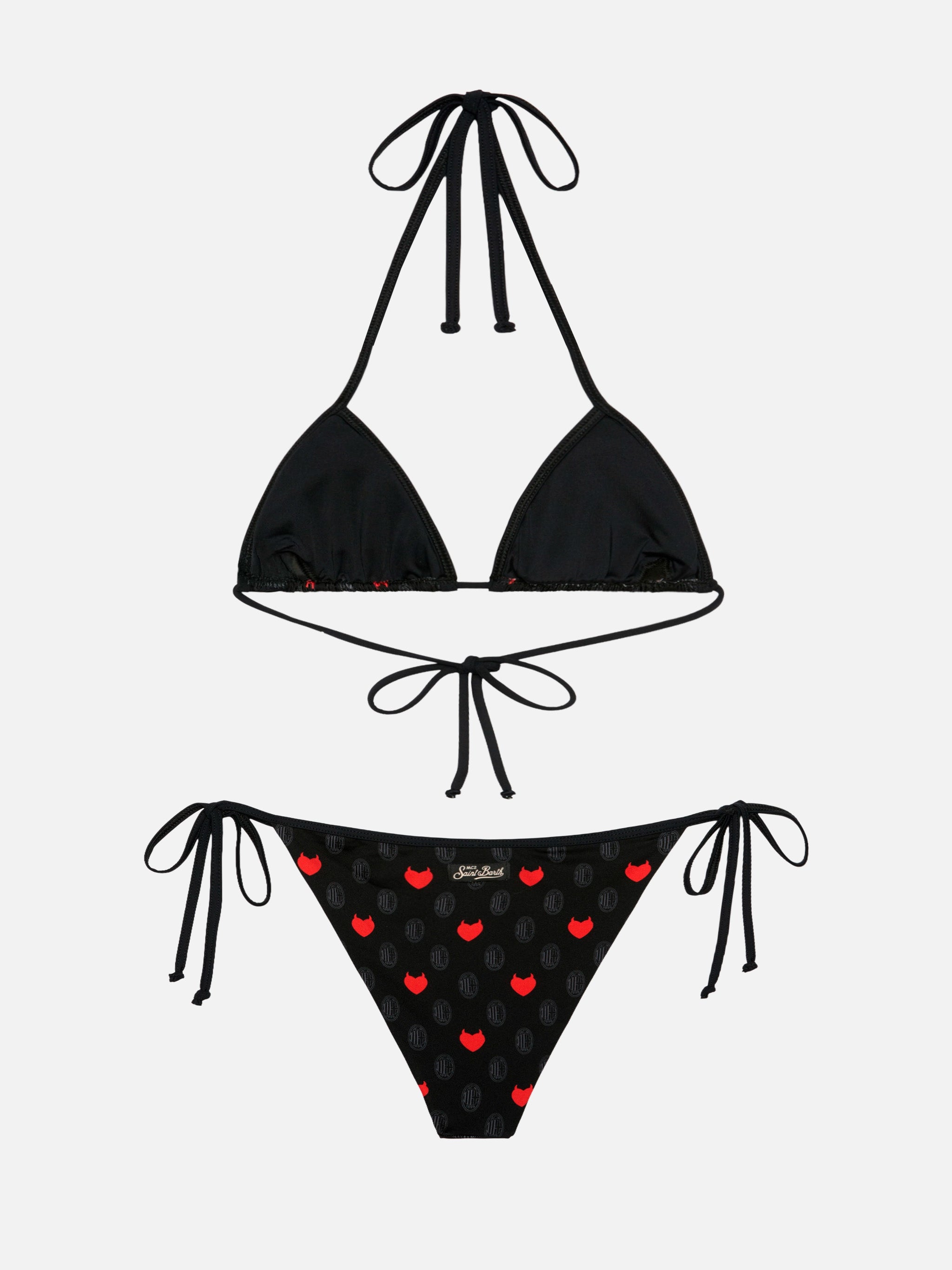 Maleah Triangle Bikini With Milan Print | Ac Special Edition Black