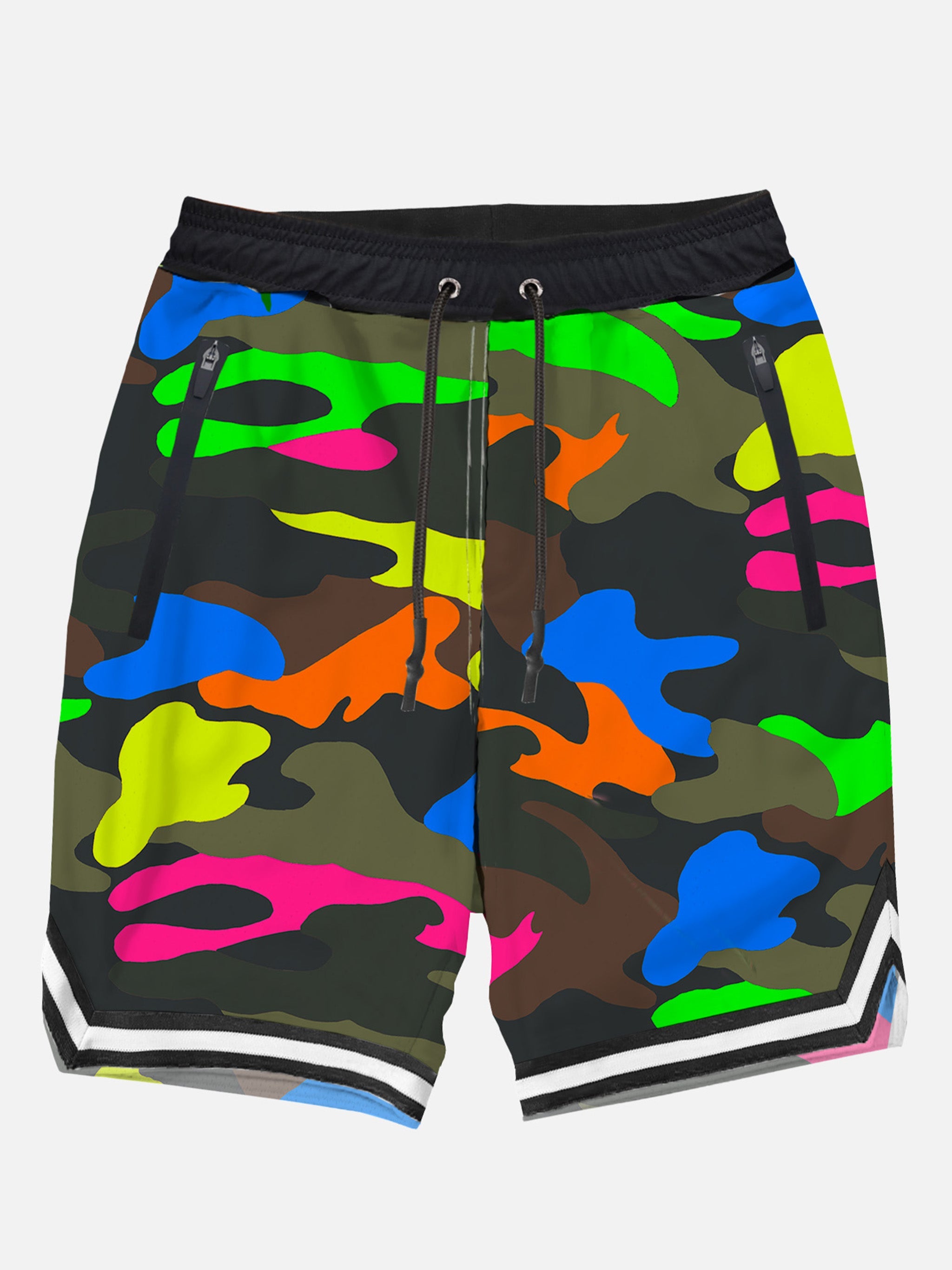 Camouflage Fluo Multicolor Swim Shorts Surf Style Swimshort