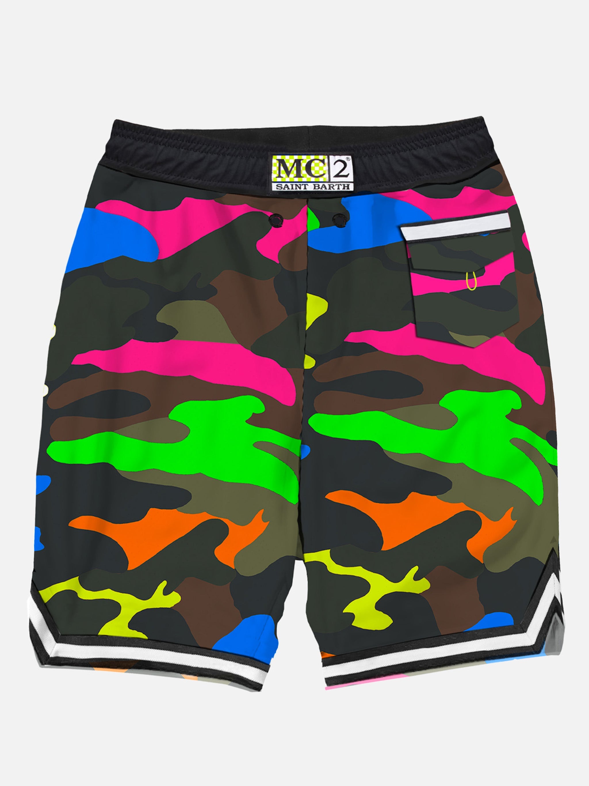 Camouflage Fluo Multicolor Swim Shorts Surf Style Swimshort
