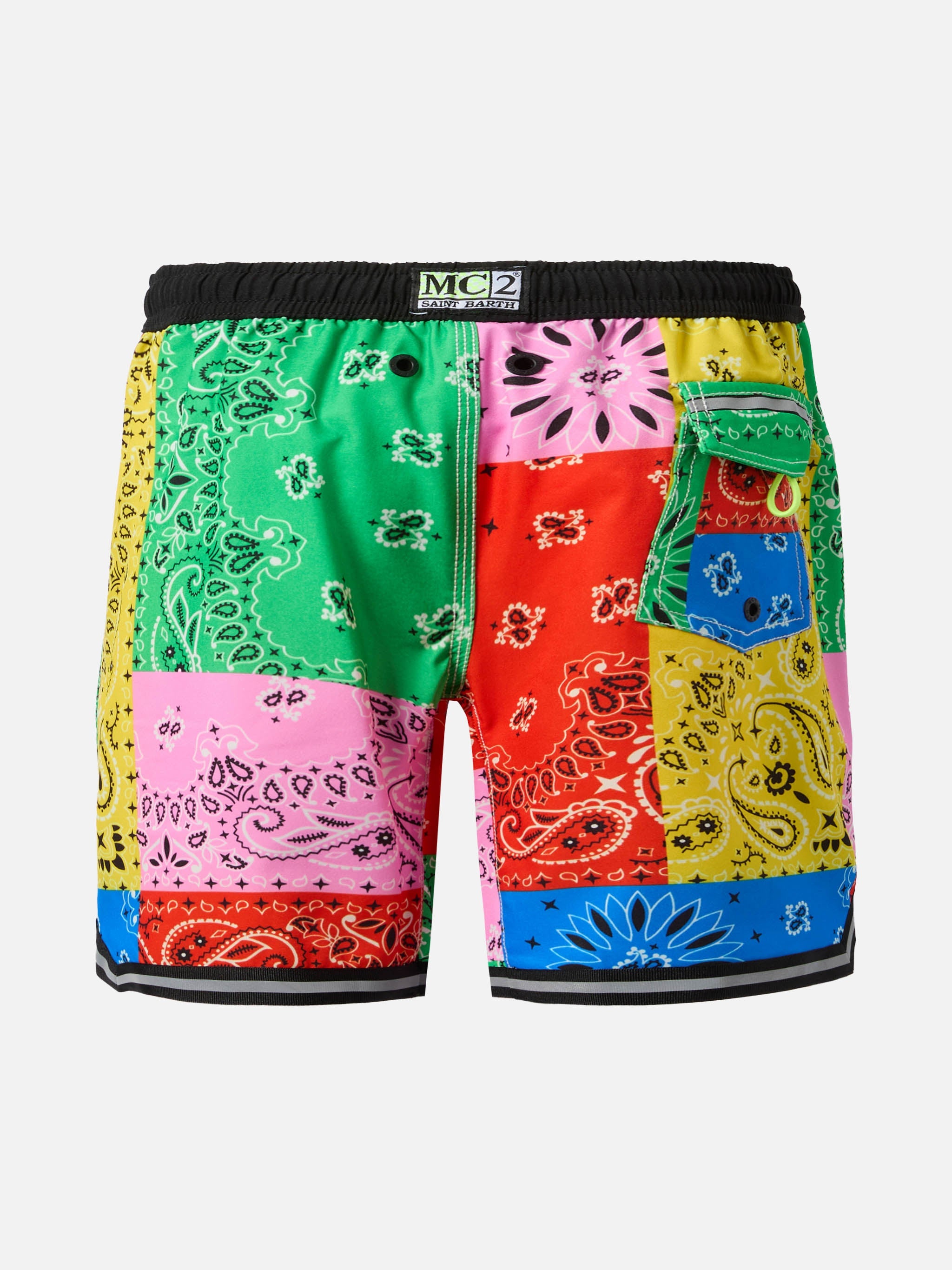 Long Swim Shorts Malibu Jr With Bandana Print Swimshort