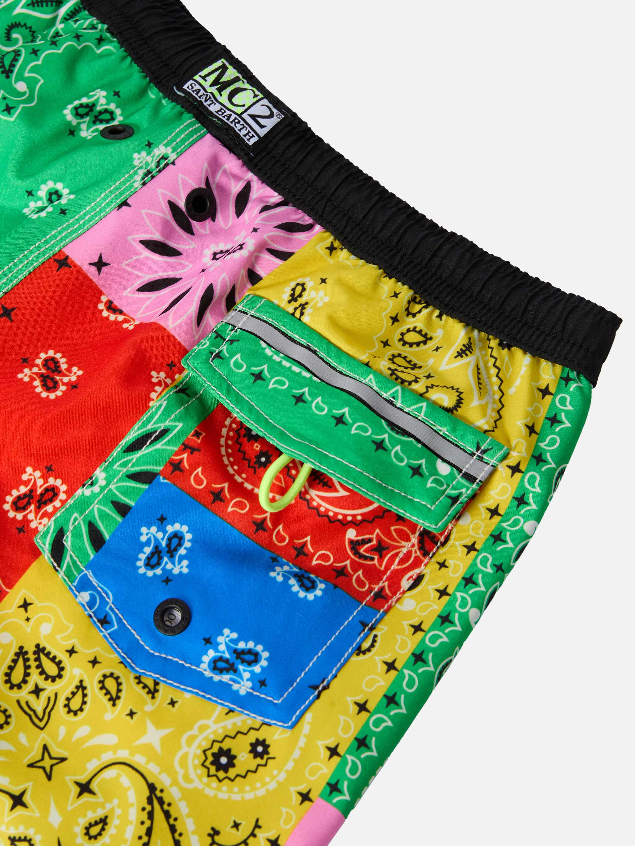 Long Swim Shorts Malibu Jr With Bandana Print Swimshort