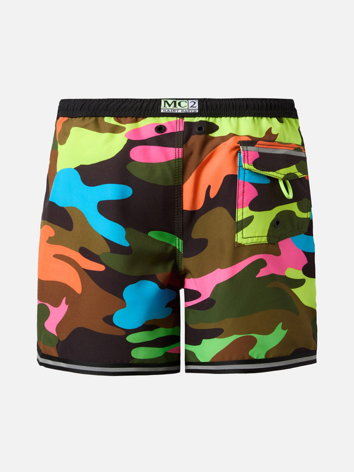 Long Swim Shorts Malibu Jr With Camouflage Print __single__ Swimshort