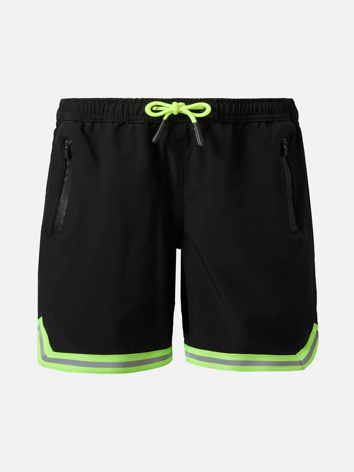 Long Swim Shorts Malibu Jr Black Swimshort