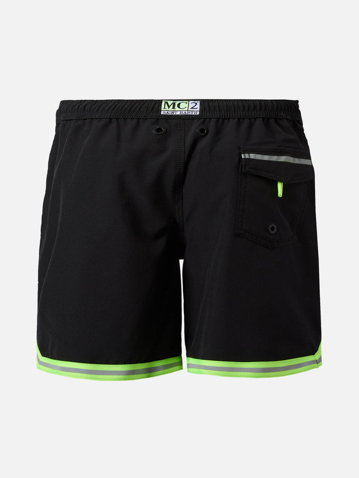 Long Swim Shorts Malibu Jr Black Swimshort