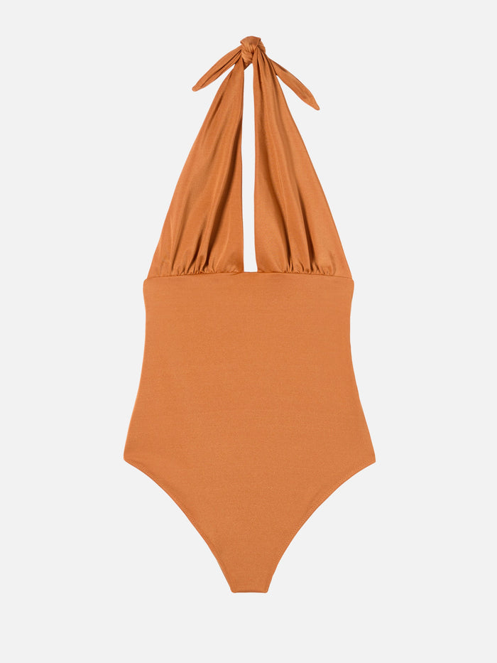 One Piece Swimsuit Marysol Shiny Ochre