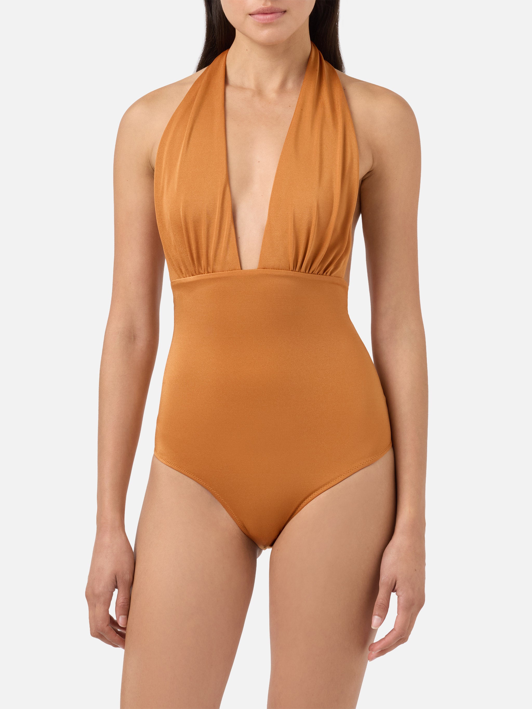 One Piece Swimsuit Marysol Shiny Ochre
