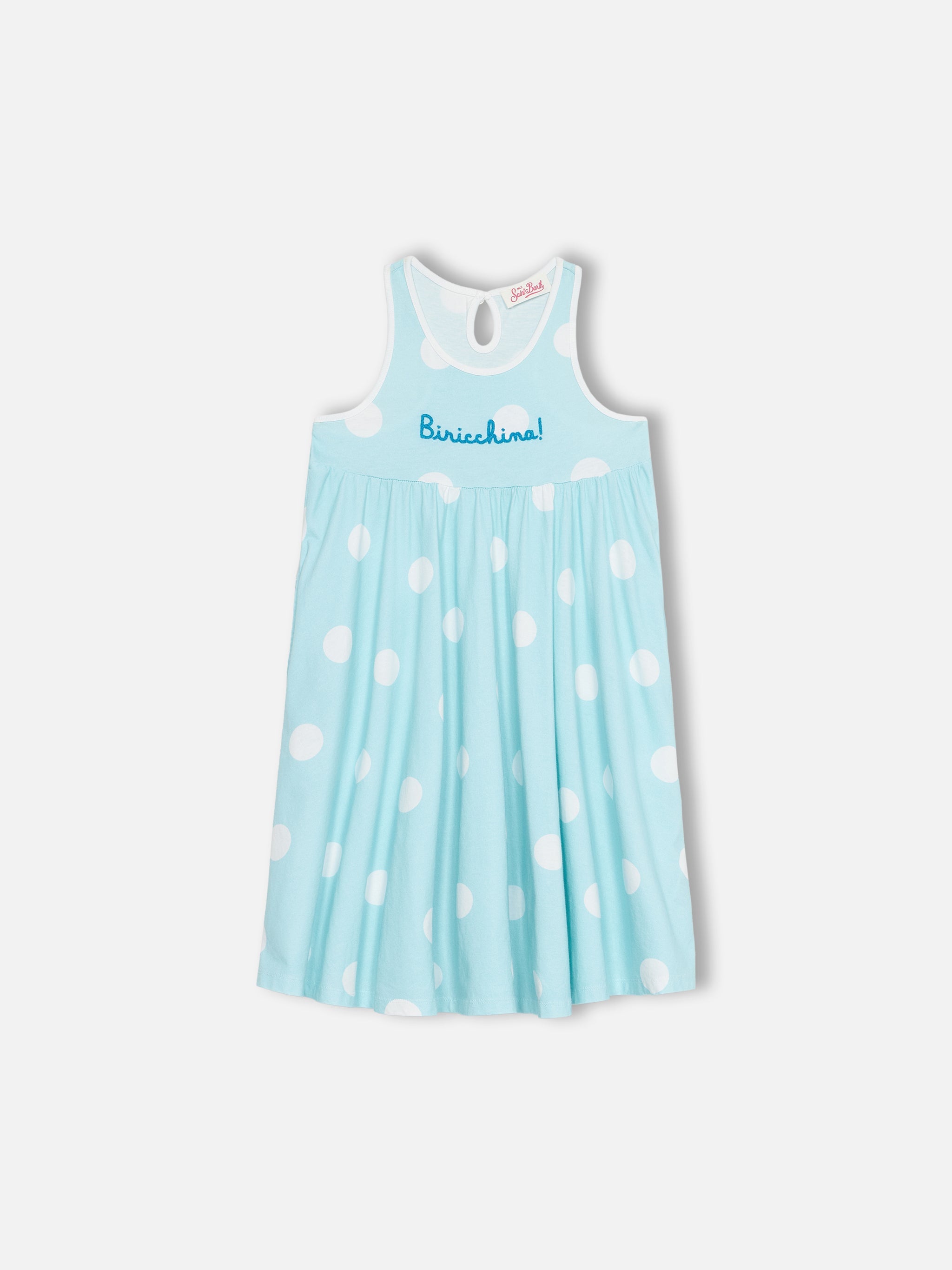 Girl Cotton Dress Masha With Print And Biricchina Embroidery __single__