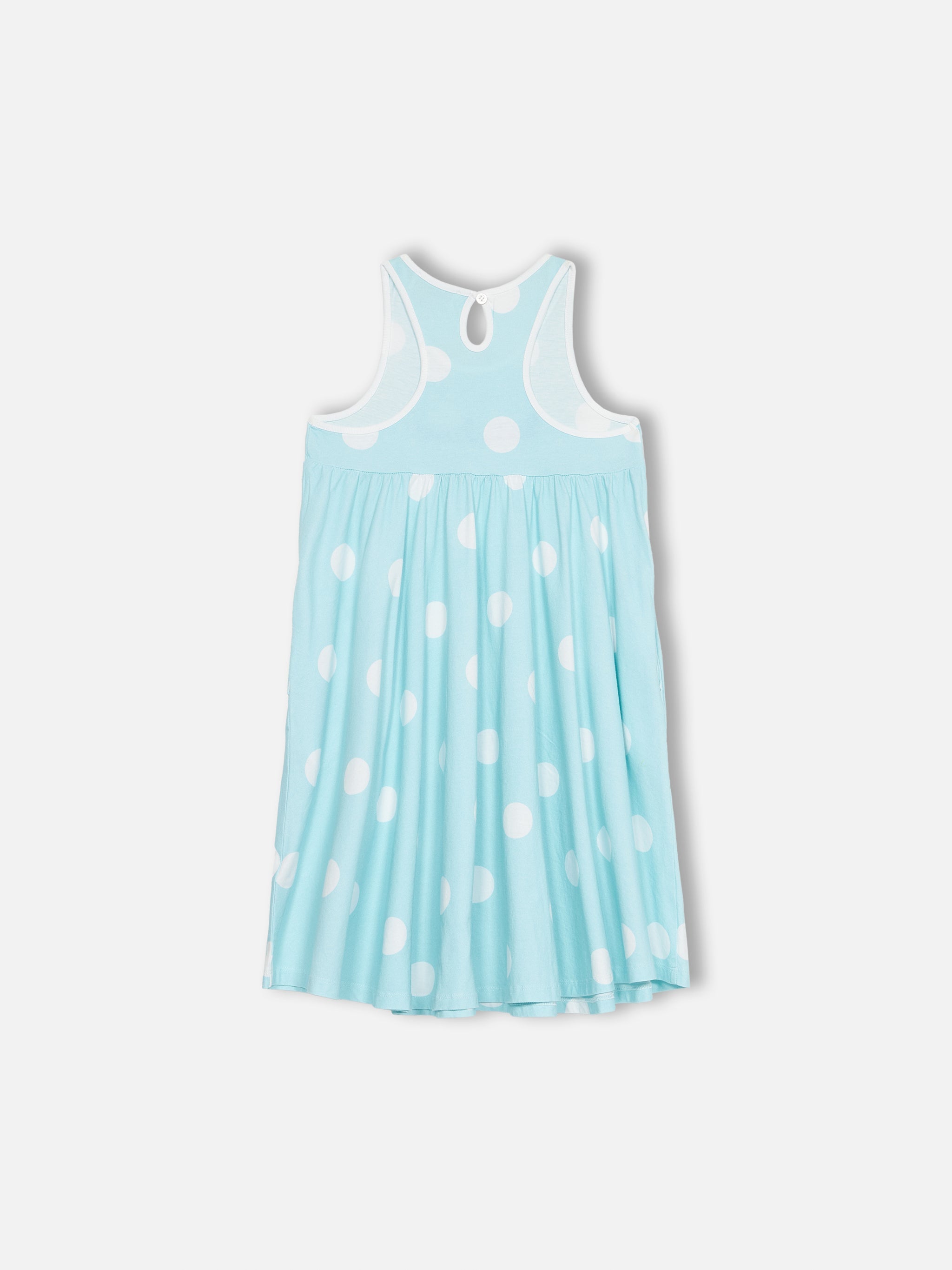 Girl Cotton Dress Masha With Print And Biricchina Embroidery Green