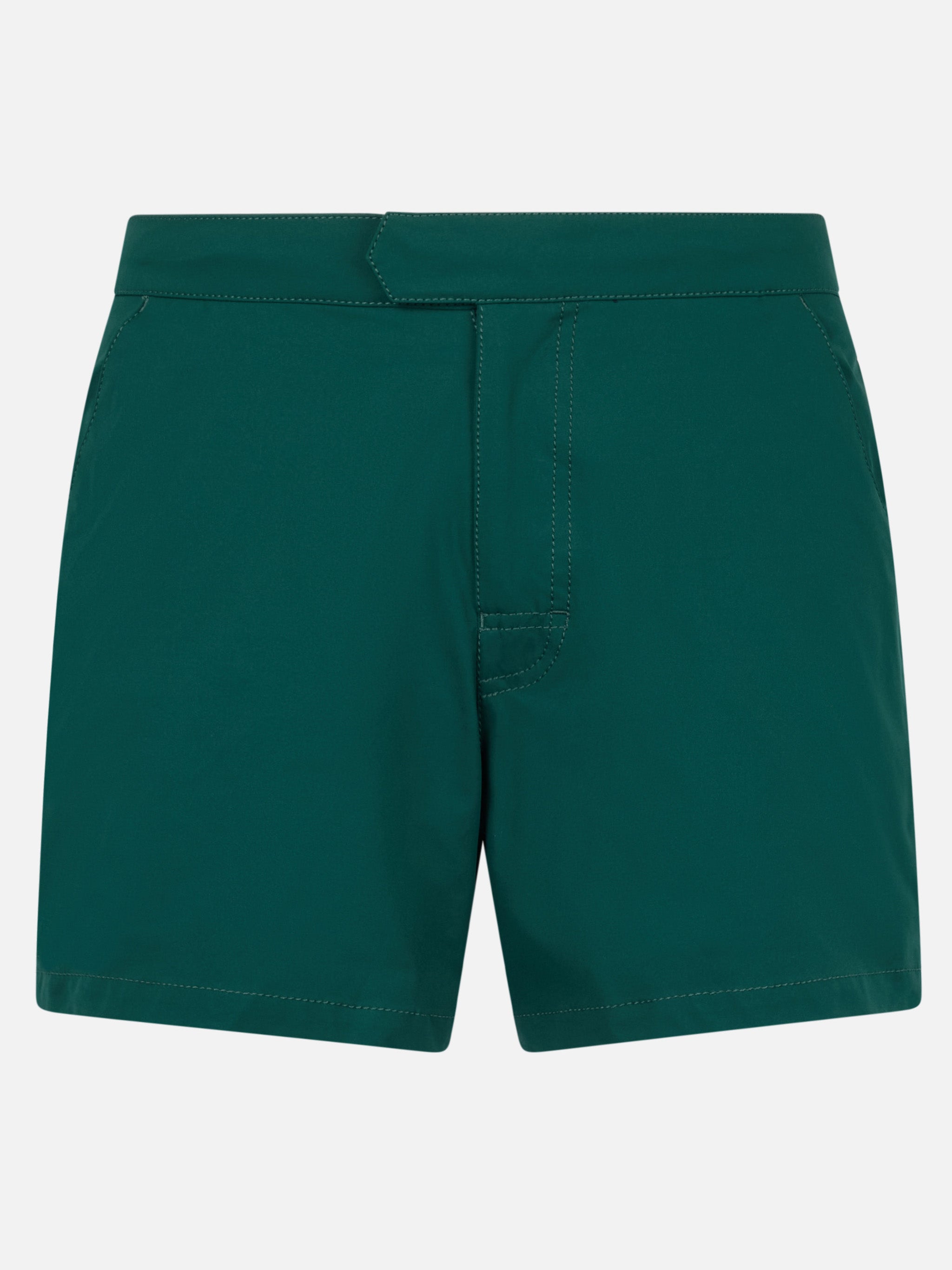 Man Short-Length British Green Swim Shorts Master Swimshort