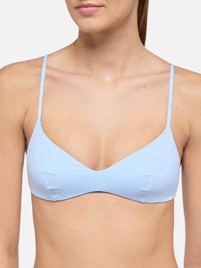 May Light Blue Scoop Bralette Top Sky