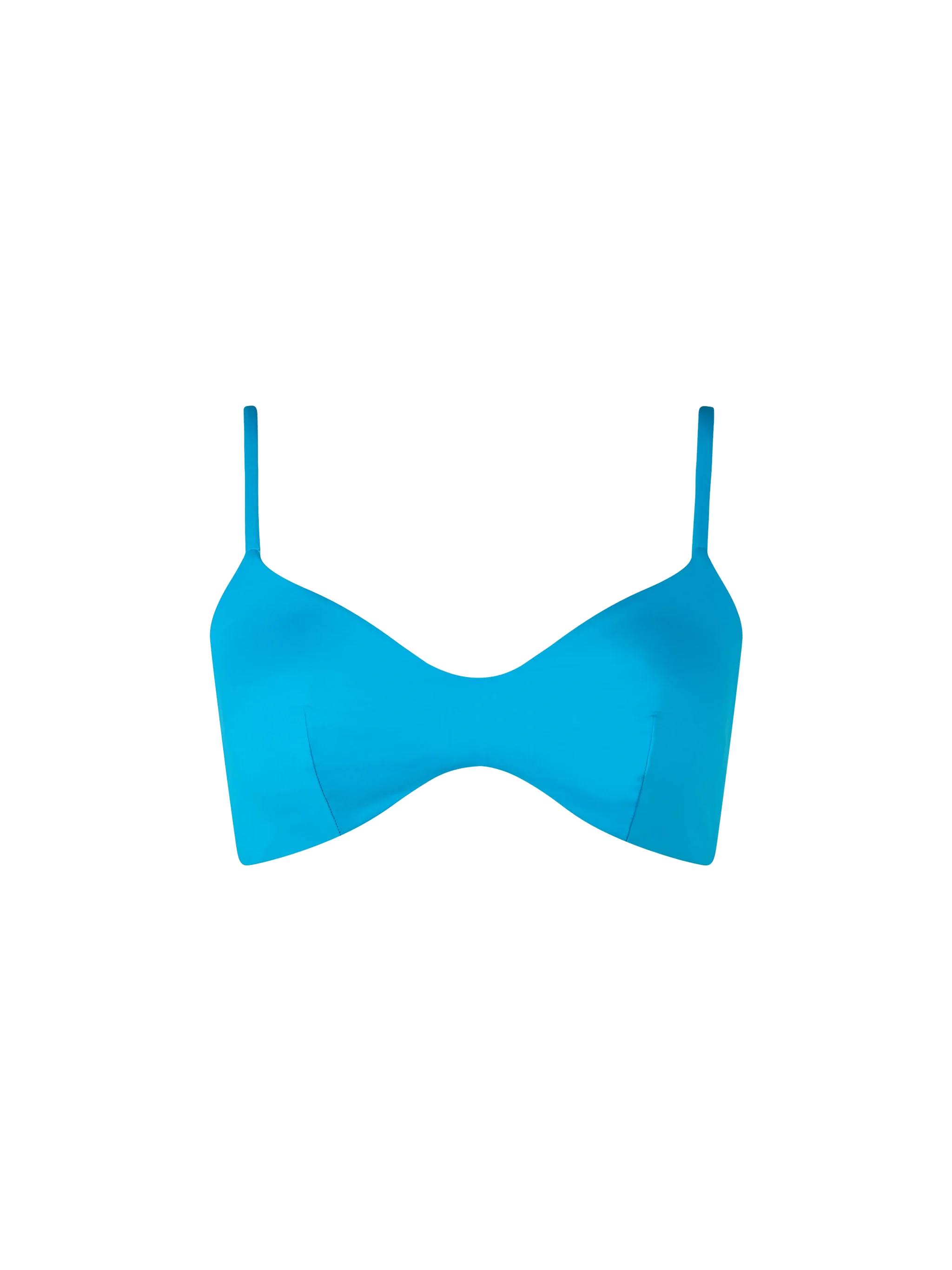 May Turquoise Scoop Bralette Bikini Top Sky