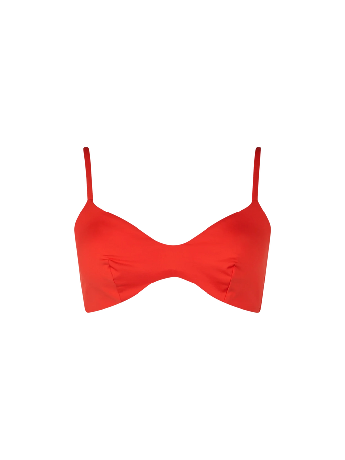May Orange Scoop Bralette Bikini Top
