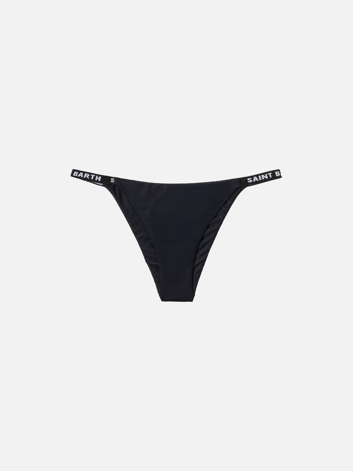 Woman Black Cheeky Swim Briefs Bottom