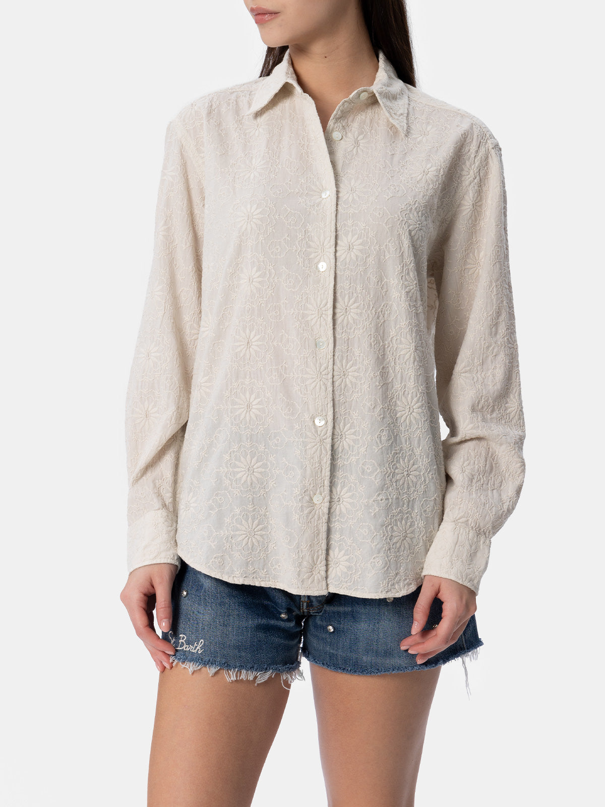 Meredith Sangallo Cotton Shirt White