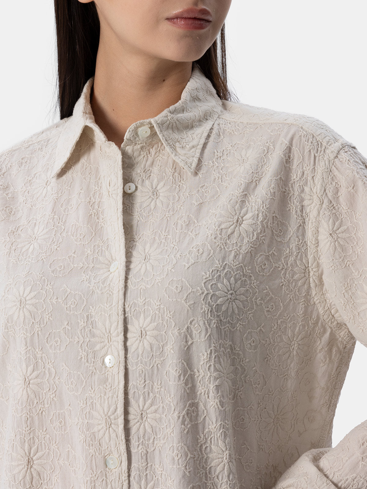 Meredith Sangallo Cotton Shirt White